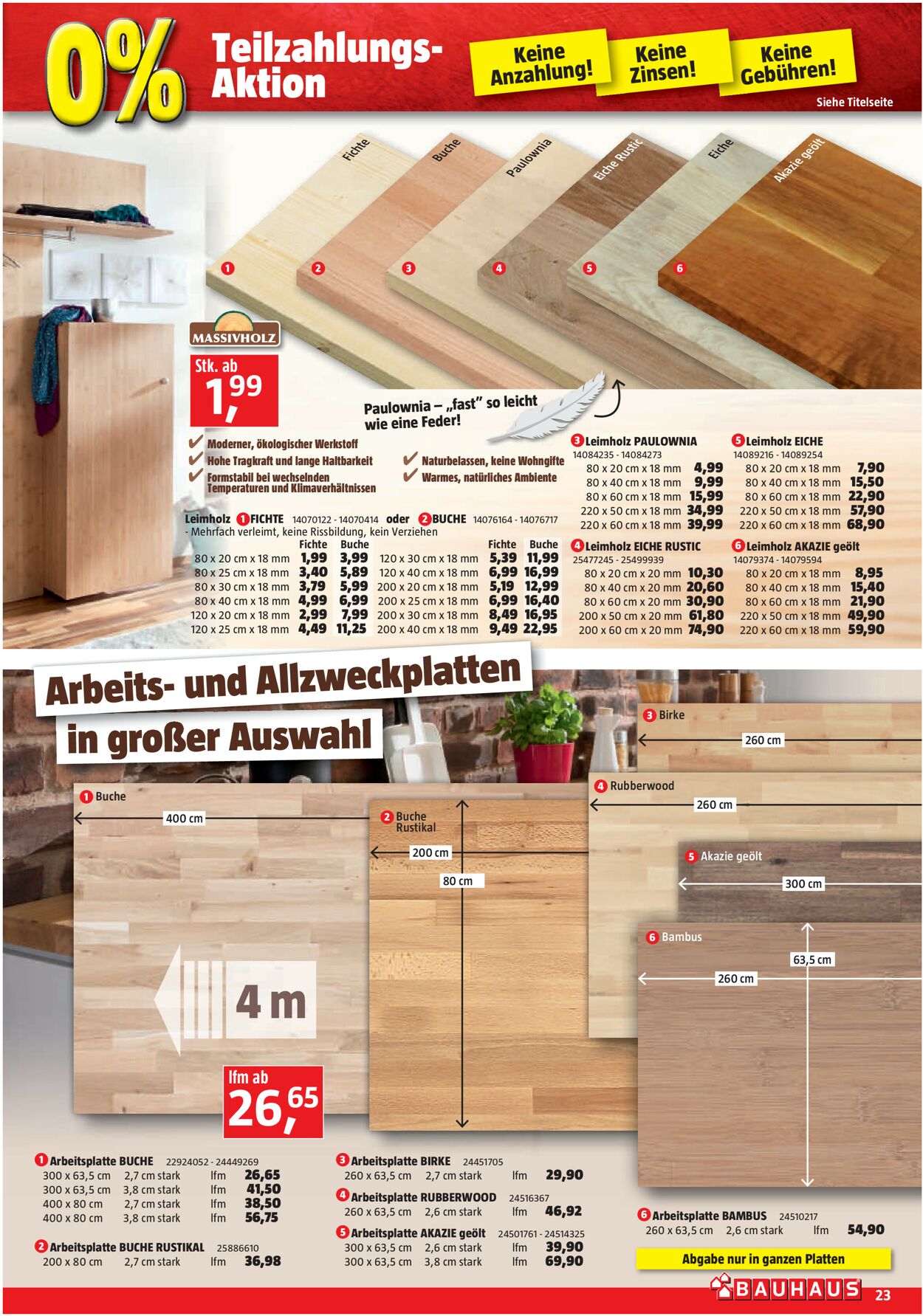 Prospekt Bauhaus 01.03.2021 - 30.03.2021