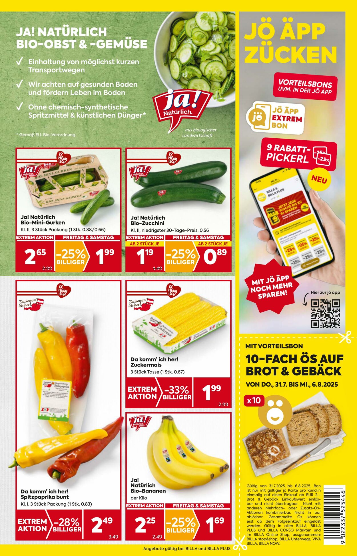 Prospekt BILLA PLUS 31.07.2025 - 06.08.2025
