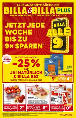 Prospekt BILLA PLUS 31.07.2025 - 06.08.2025