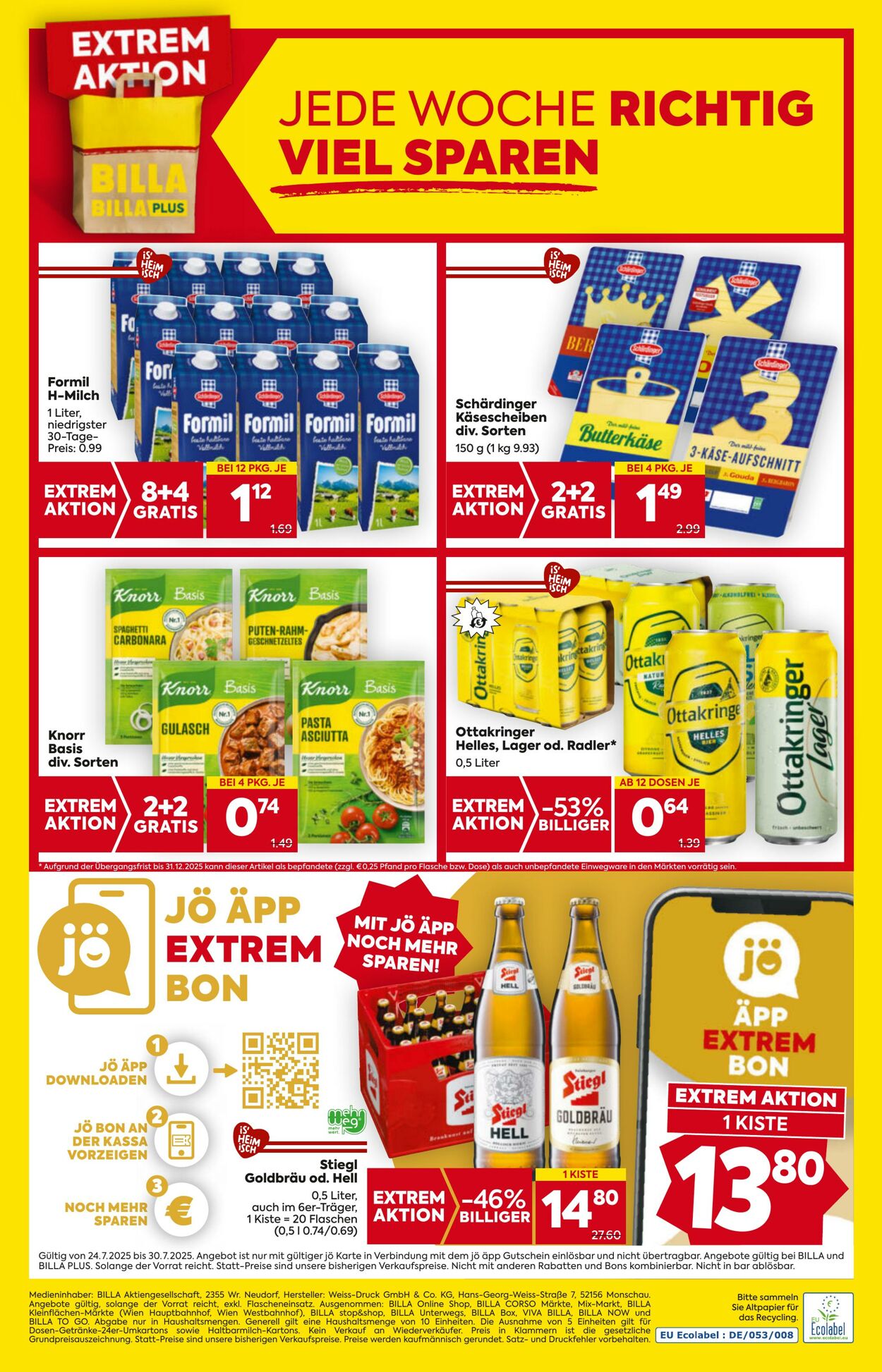 Prospekt BILLA PLUS 24.07.2025 - 30.07.2025