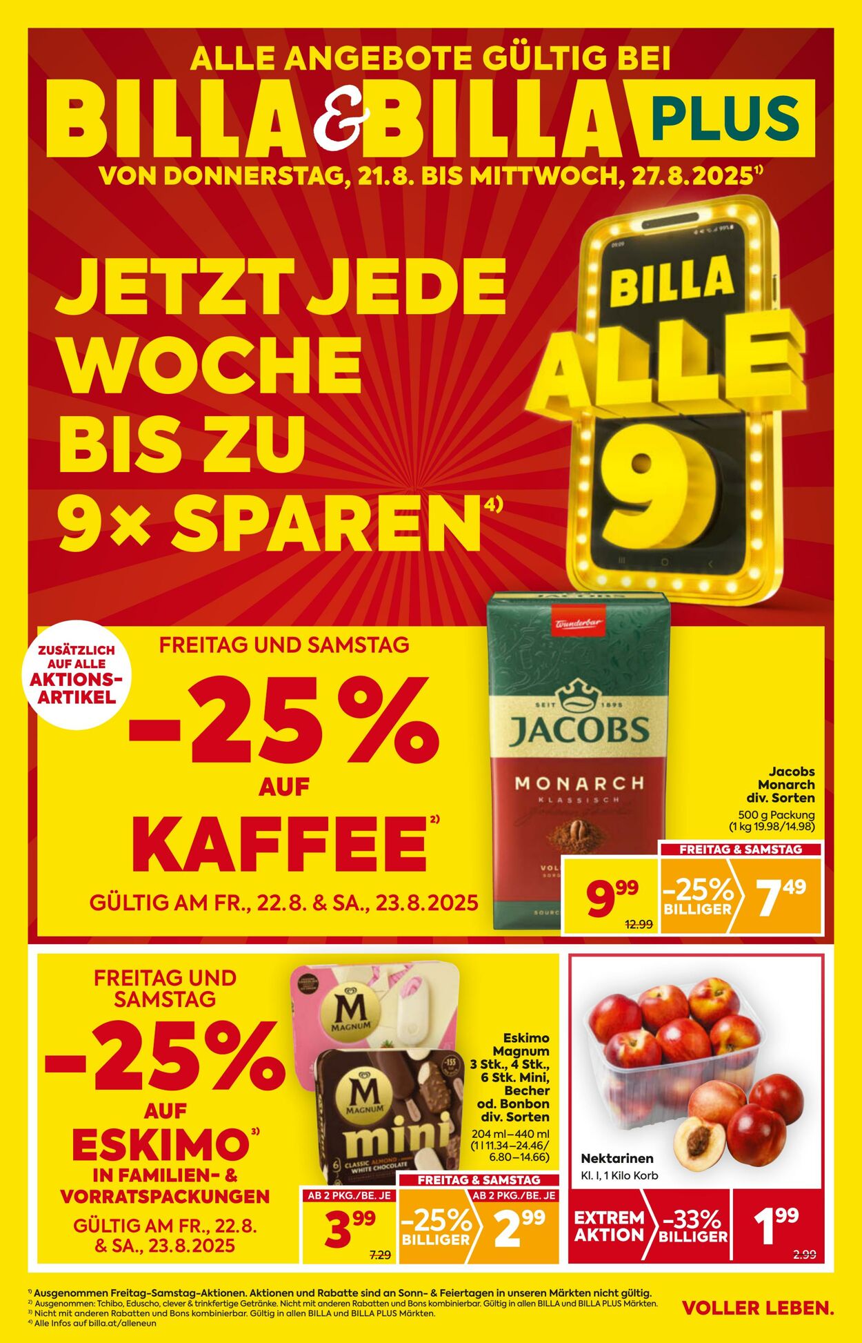 Prospekt BILLA PLUS 21.08.2025 - 27.08.2025