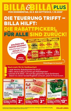 Prospekt BILLA PLUS 25.09.2025 - 01.10.2025
