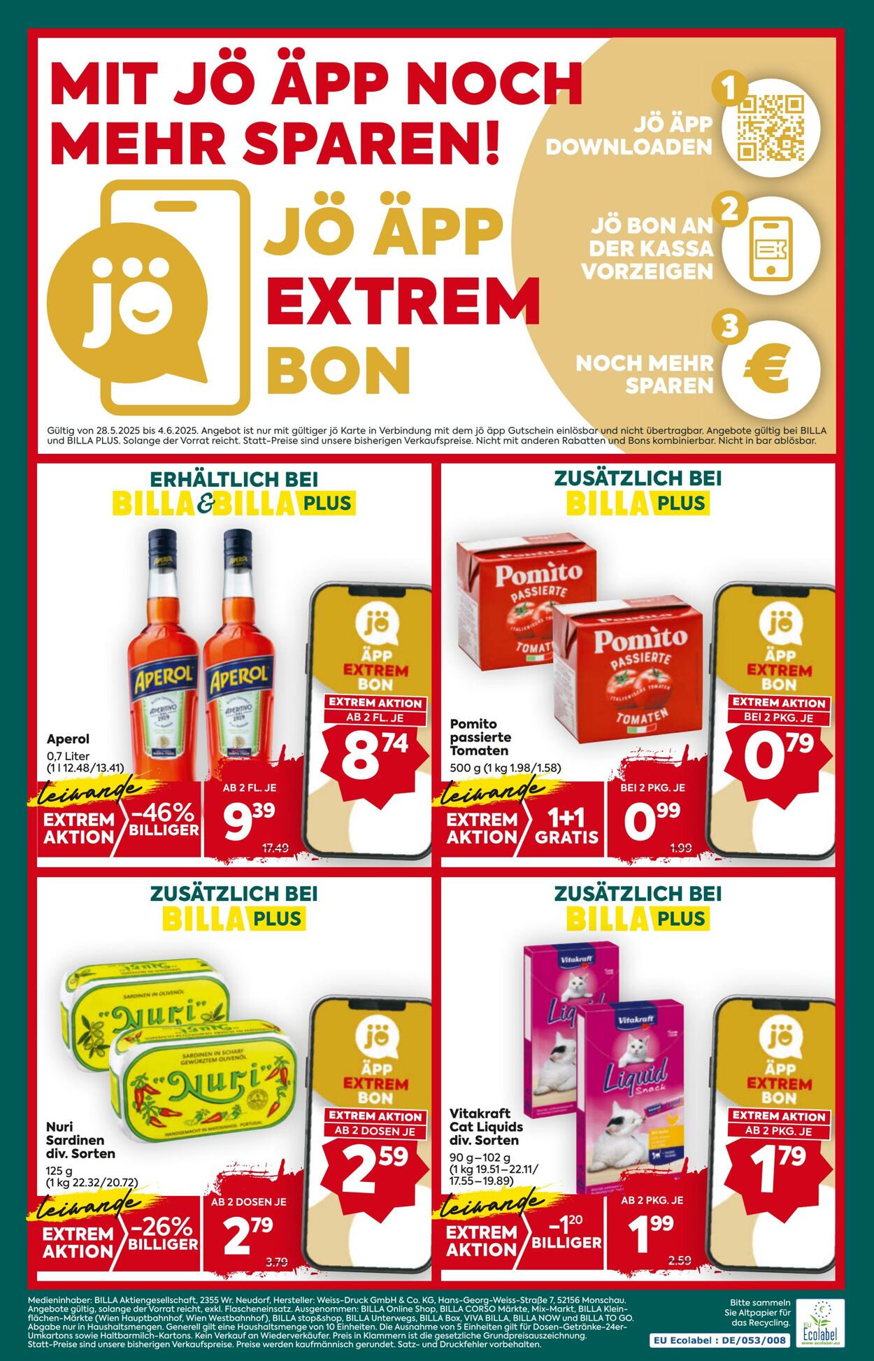 Prospekt BILLA PLUS 29.05.2025 - 04.06.2025