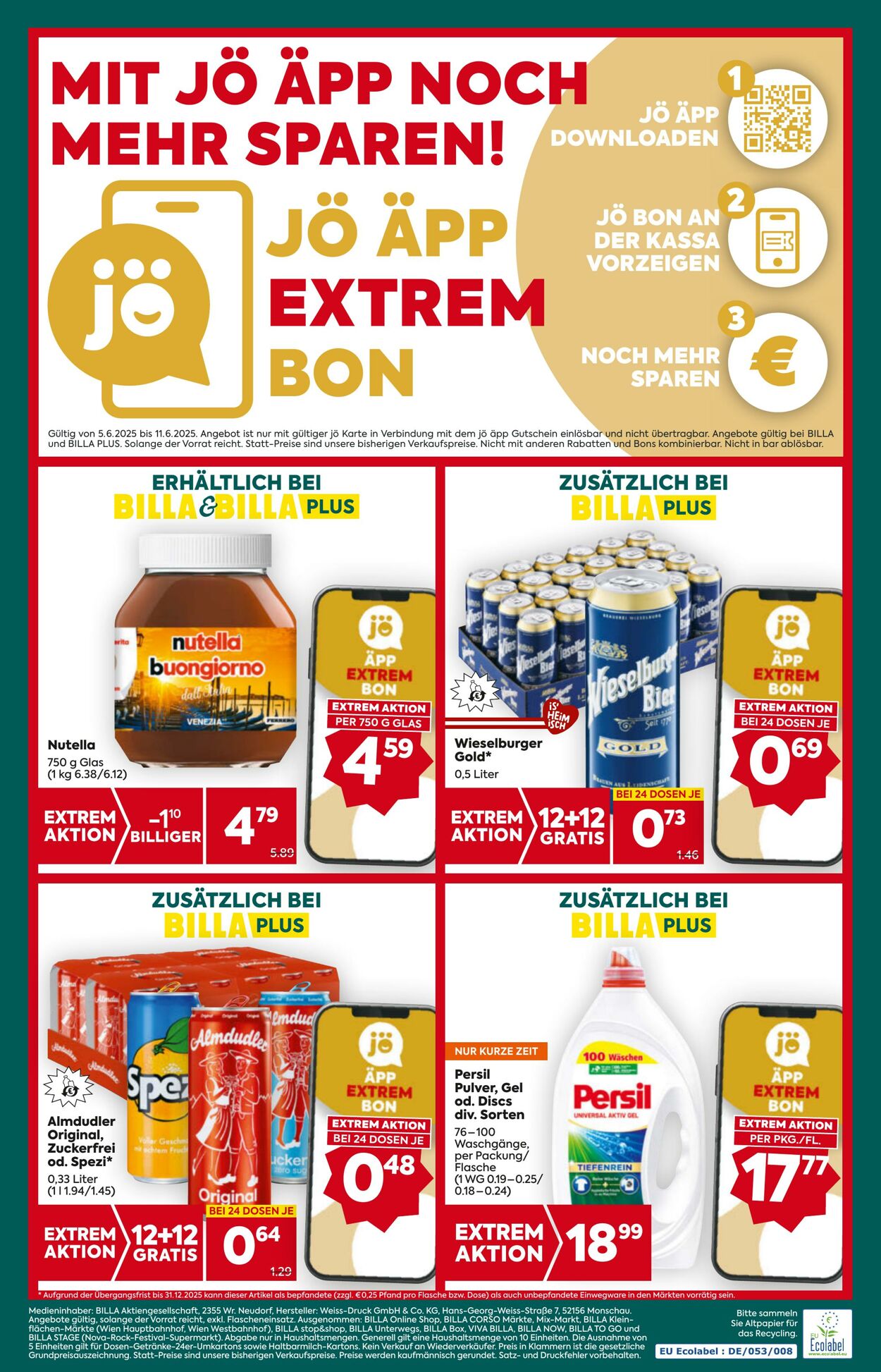 Prospekt BILLA PLUS 05.06.2025 - 11.06.2025