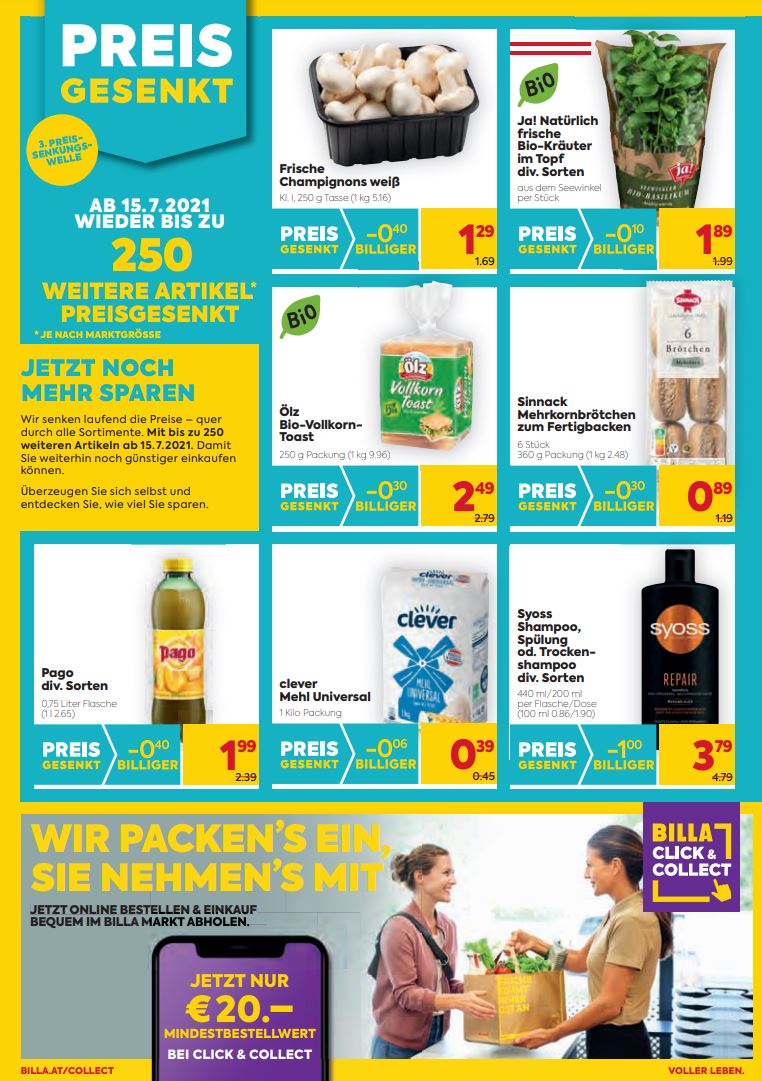 Prospekt BILLA PLUS 29.07.2021 - 04.08.2021