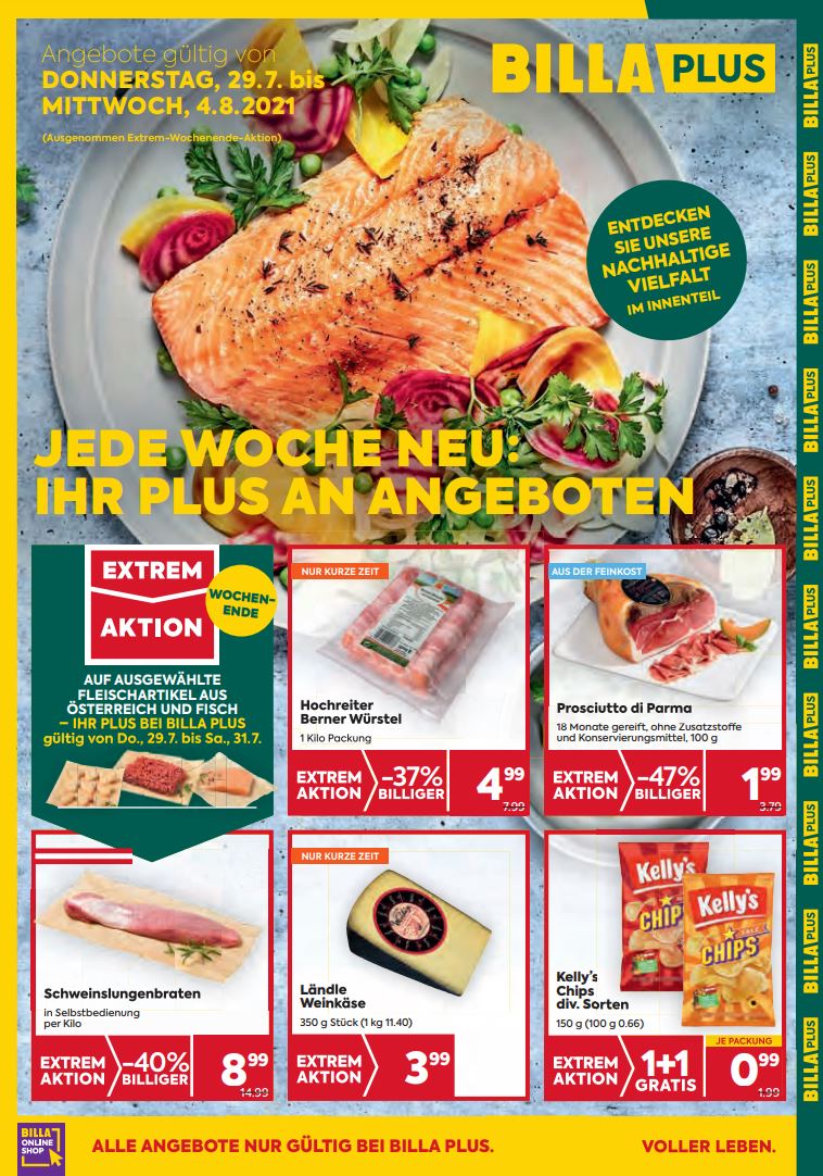 Prospekt BILLA PLUS 29.07.2021 - 04.08.2021