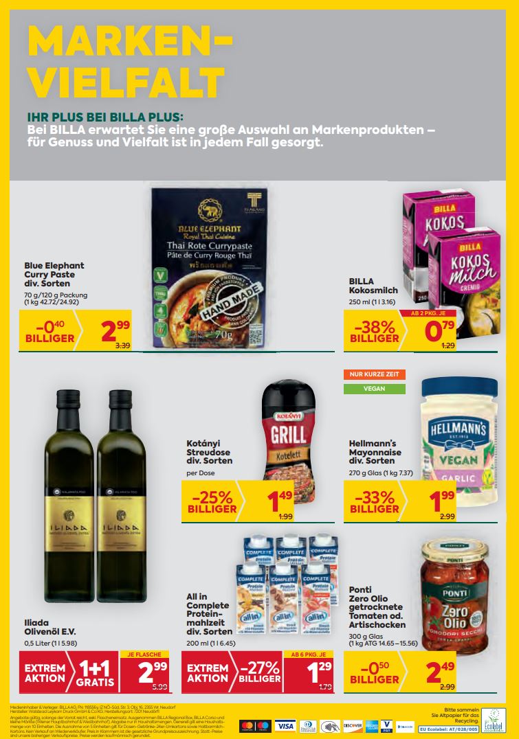 Prospekt BILLA PLUS 29.07.2021 - 04.08.2021