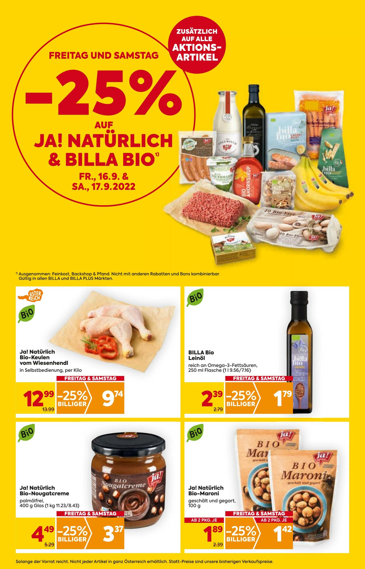 Prospekt Billa 15.09.2022 - 21.09.2022