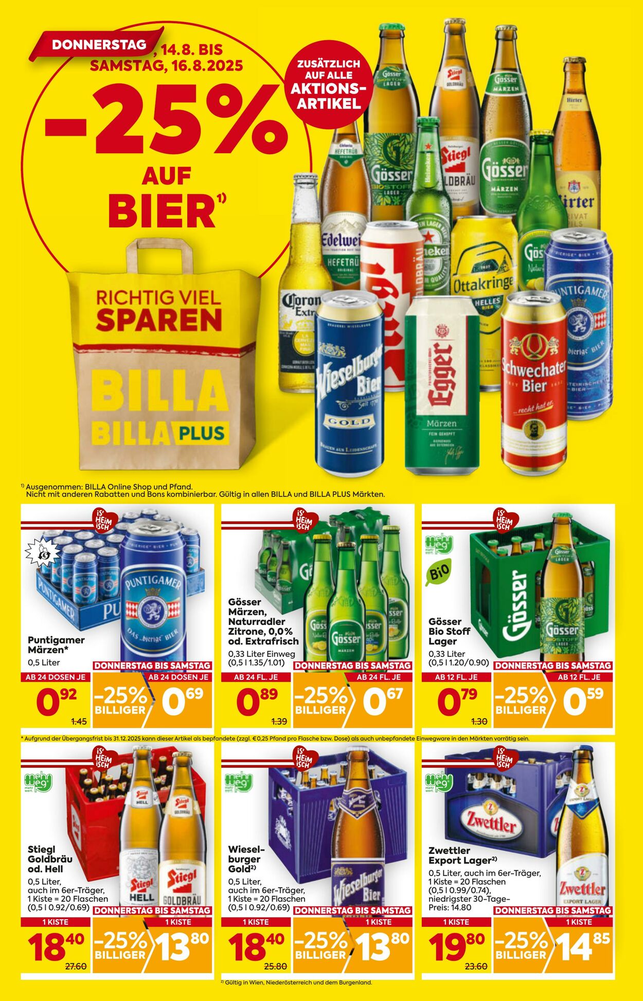 Prospekt Billa 14.08.2025 - 20.08.2025