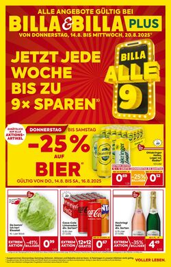 Prospekt Billa 14.08.2025 - 20.08.2025