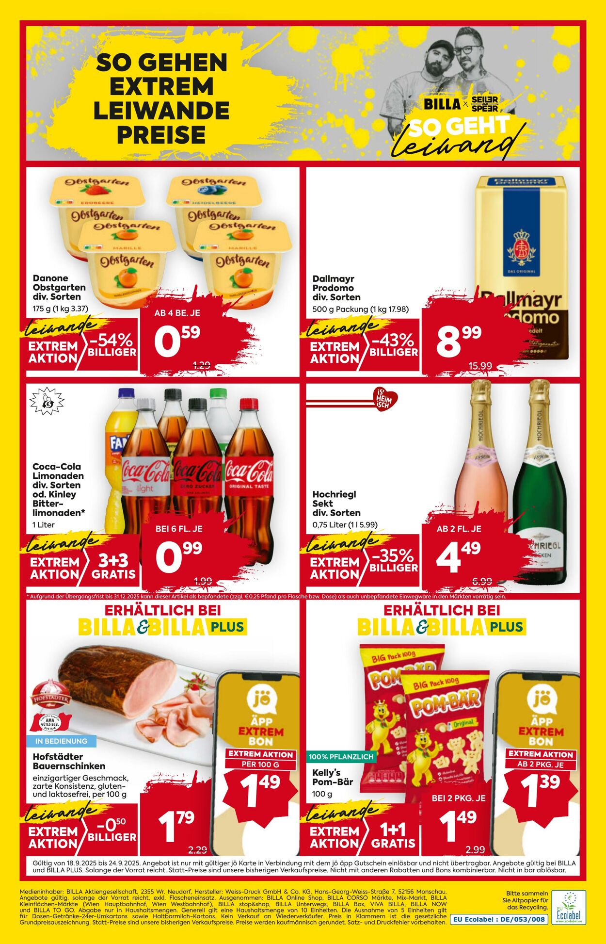 Prospekt Billa 18.09.2025 - 24.09.2025