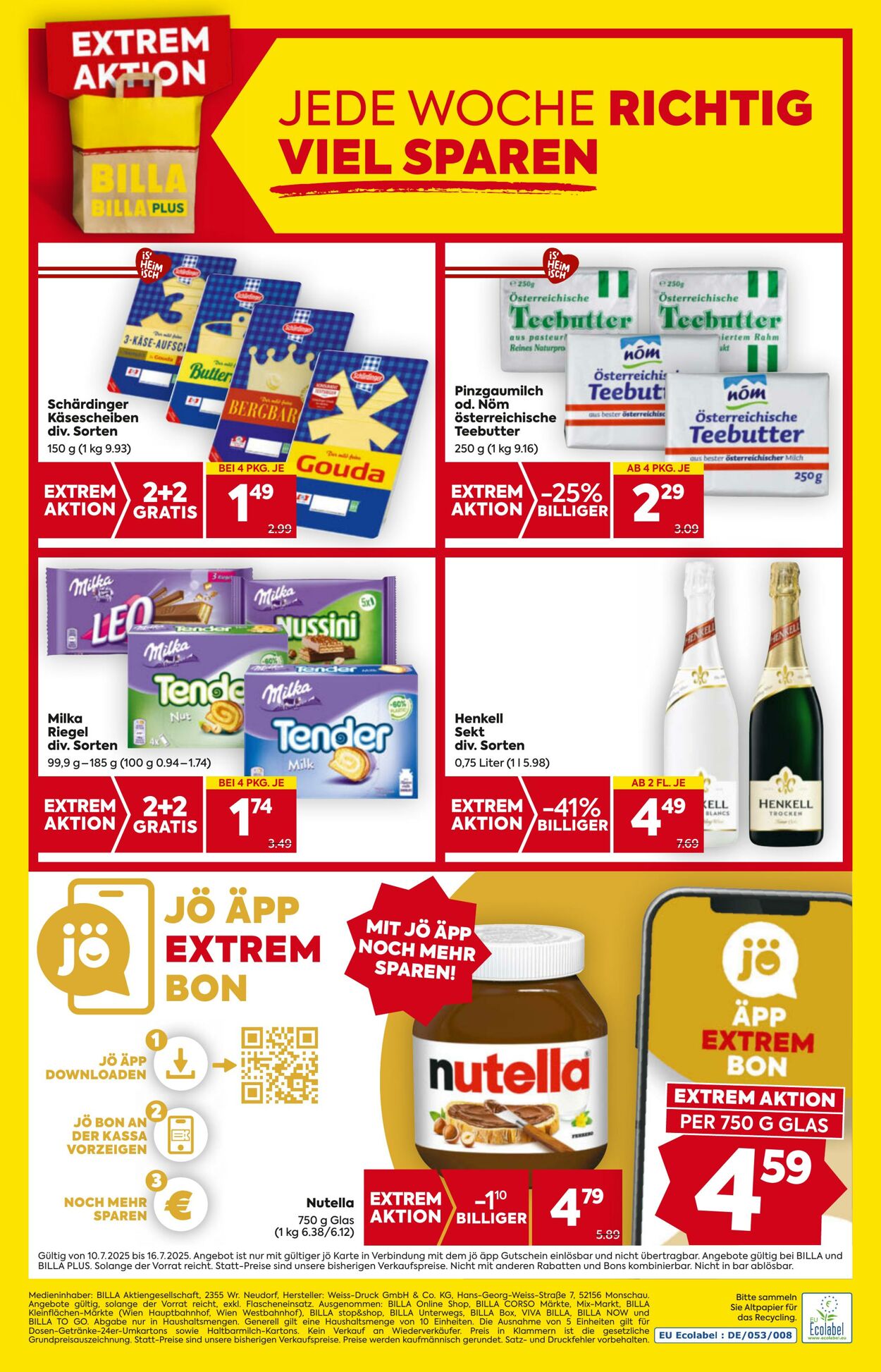 Prospekt Billa 17.07.2025 - 23.07.2025