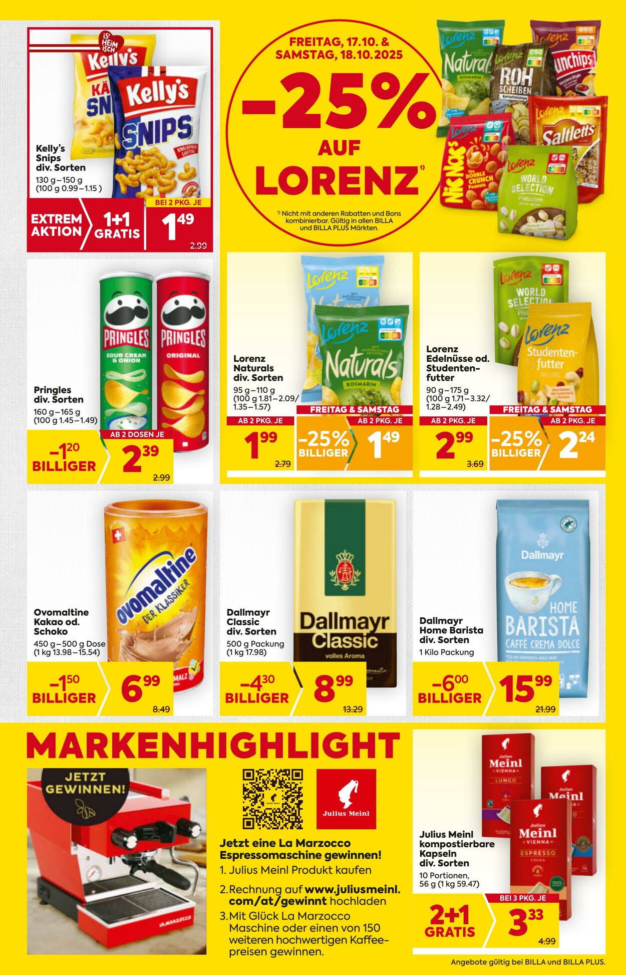 Prospekt Billa 16.10.2025 - 22.10.2025