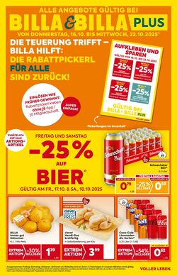 Prospekt Billa 16.10.2025 - 22.10.2025