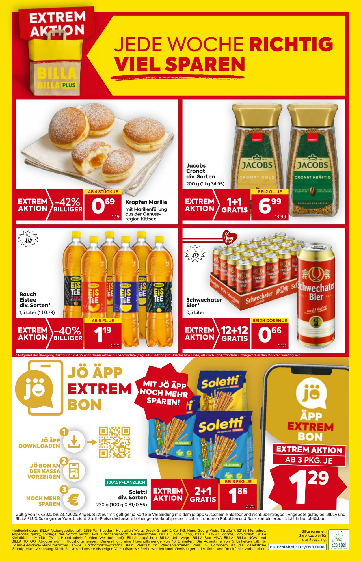 Prospekt Billa 17.07.2025 - 23.07.2025