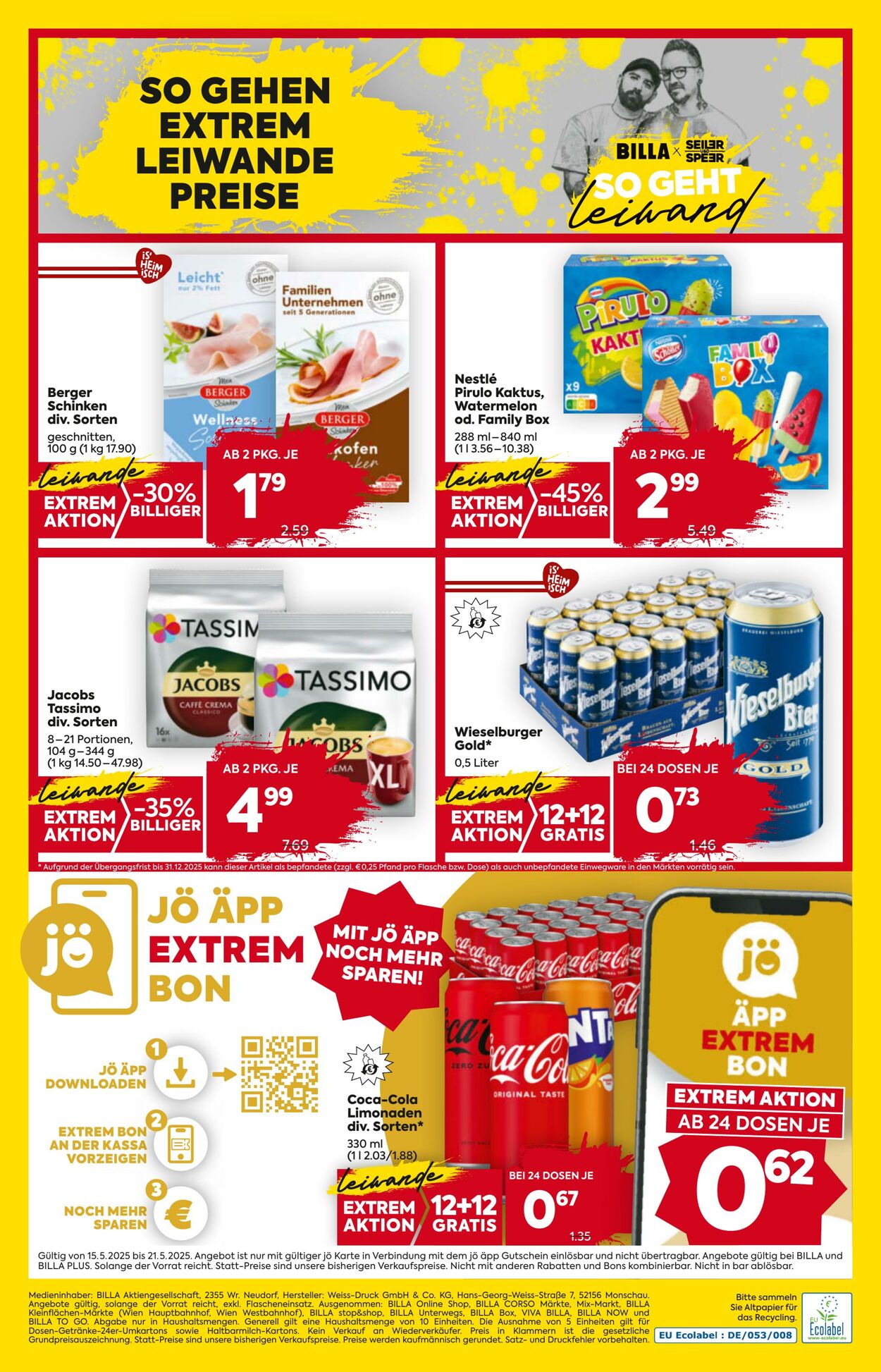 Prospekt Billa 15.05.2025 - 21.05.2025