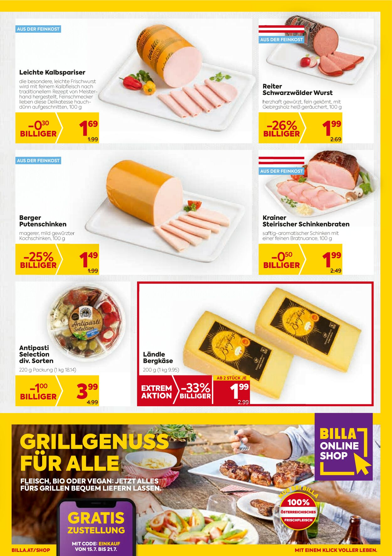 Prospekt Billa 15.07.2021 - 21.07.2021