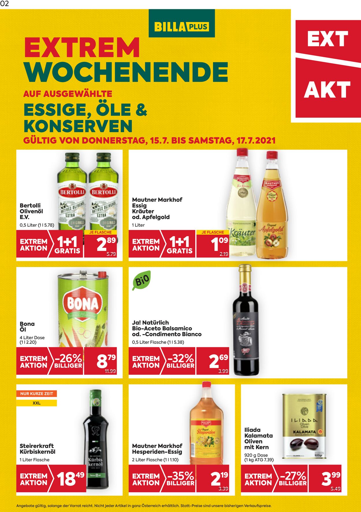 Prospekt Billa 15.07.2021 - 21.07.2021