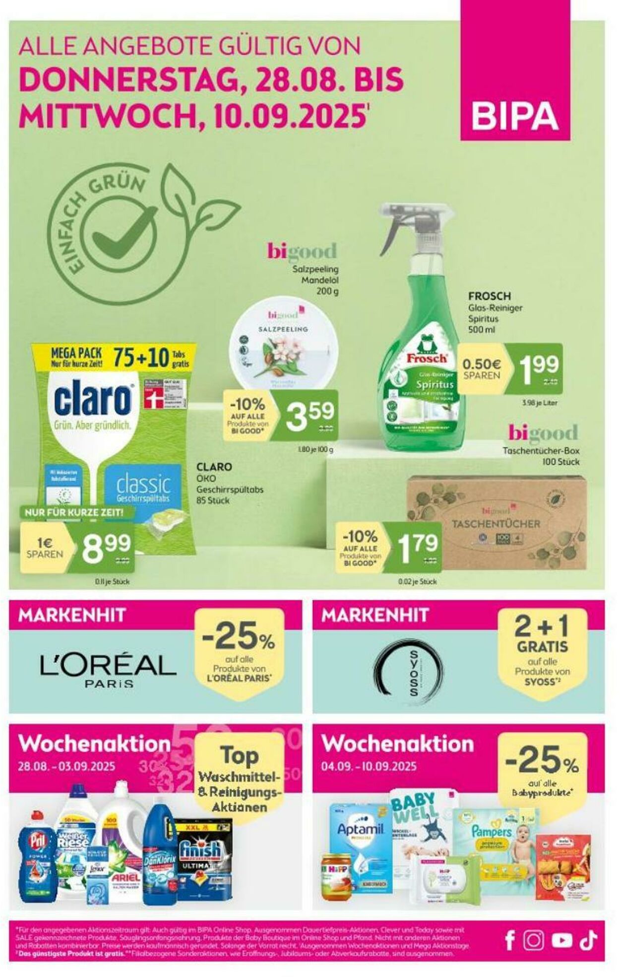 Prospekt BIPA 28.08.2025 - 10.09.2025