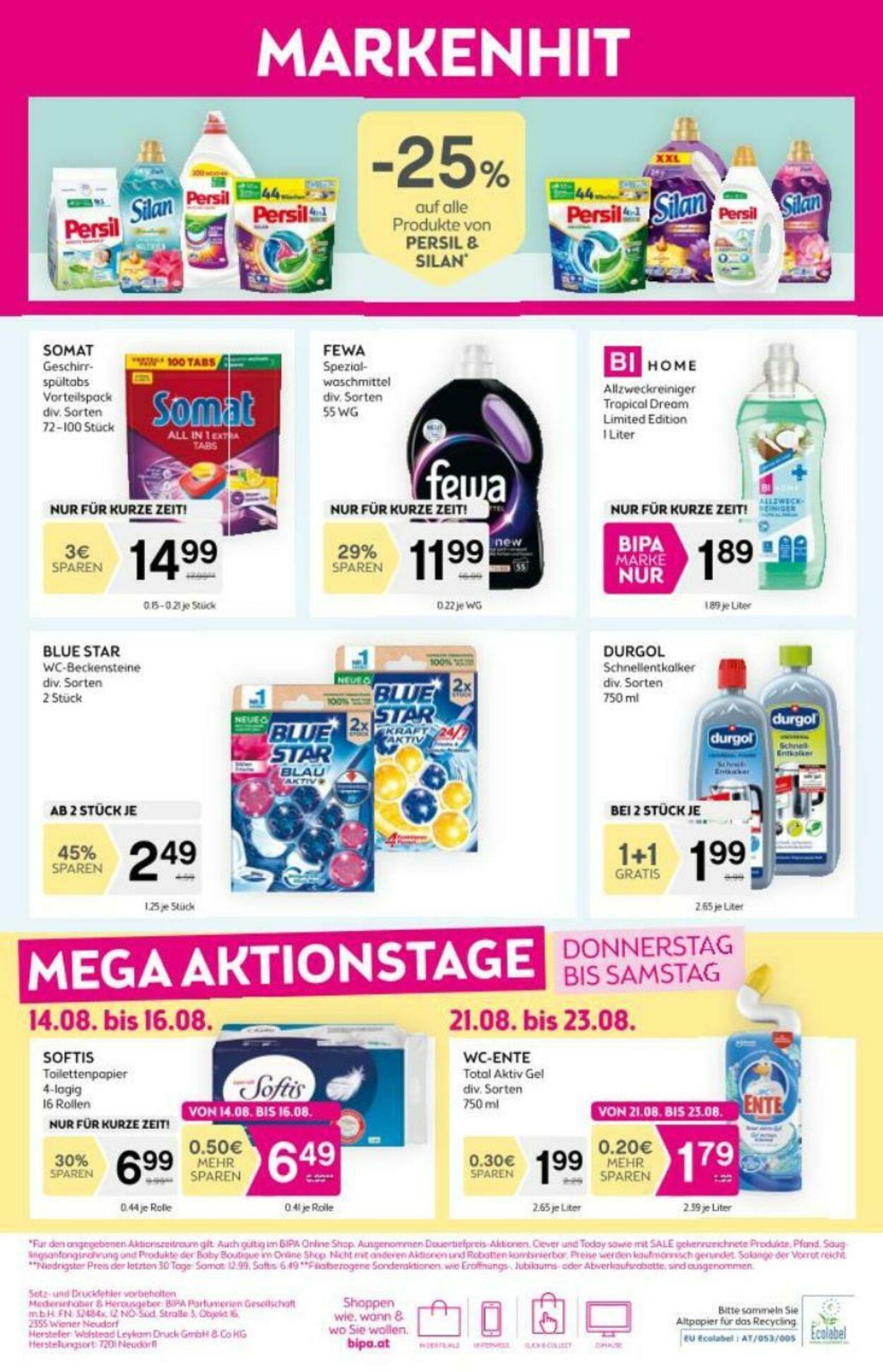 Prospekt BIPA 14.08.2025 - 27.08.2025