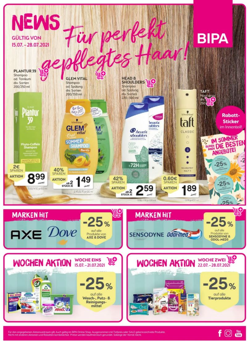 Prospekt BIPA 15.07.2021 - 28.07.2021