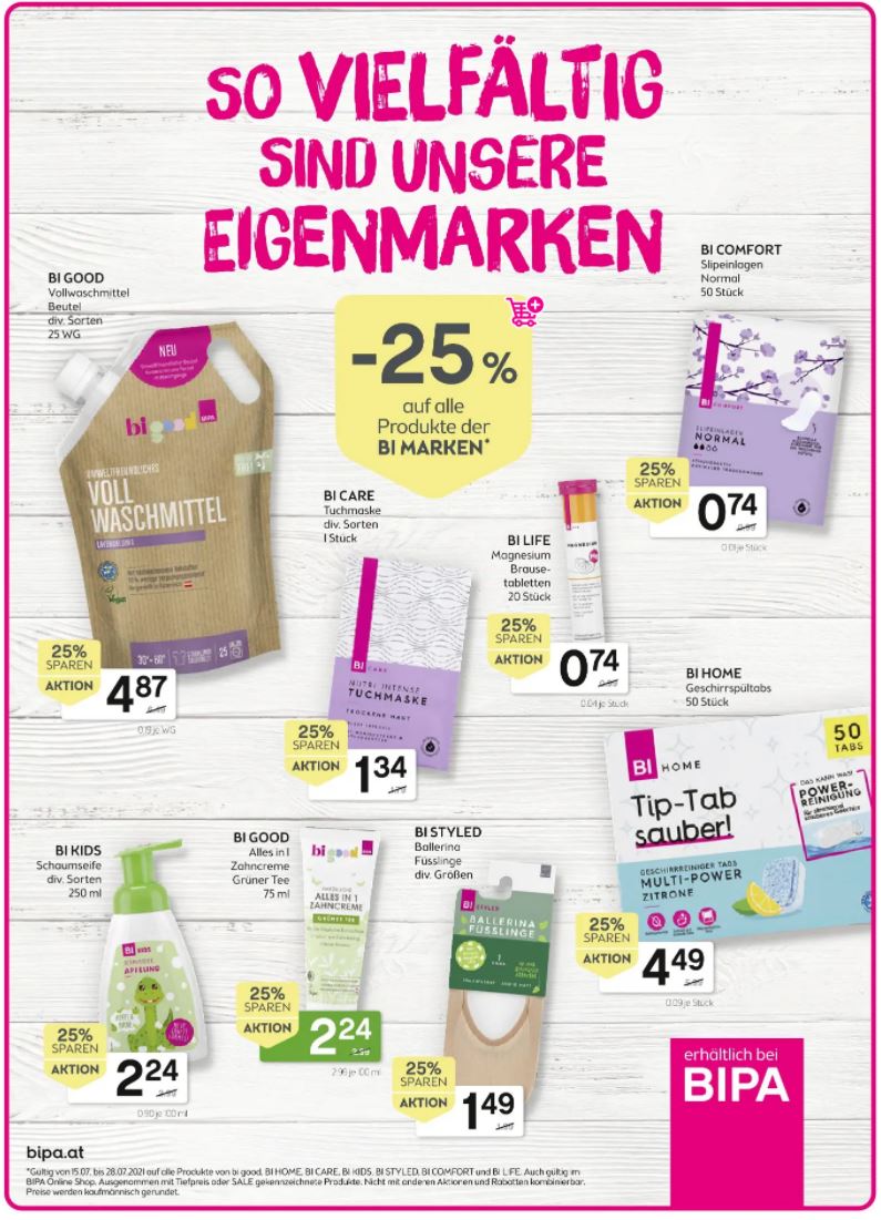 Prospekt BIPA 15.07.2021 - 28.07.2021