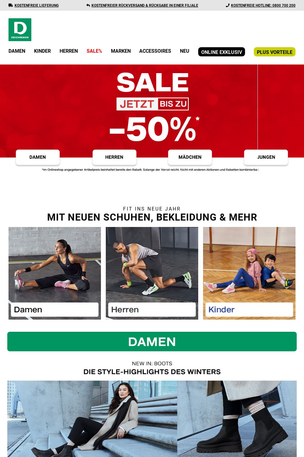 Prospekt Deichmann - Sale: viele reduzierte Modelle | DEICHMANN AT 1 Jän, 2025 - 16 Jän, 2025