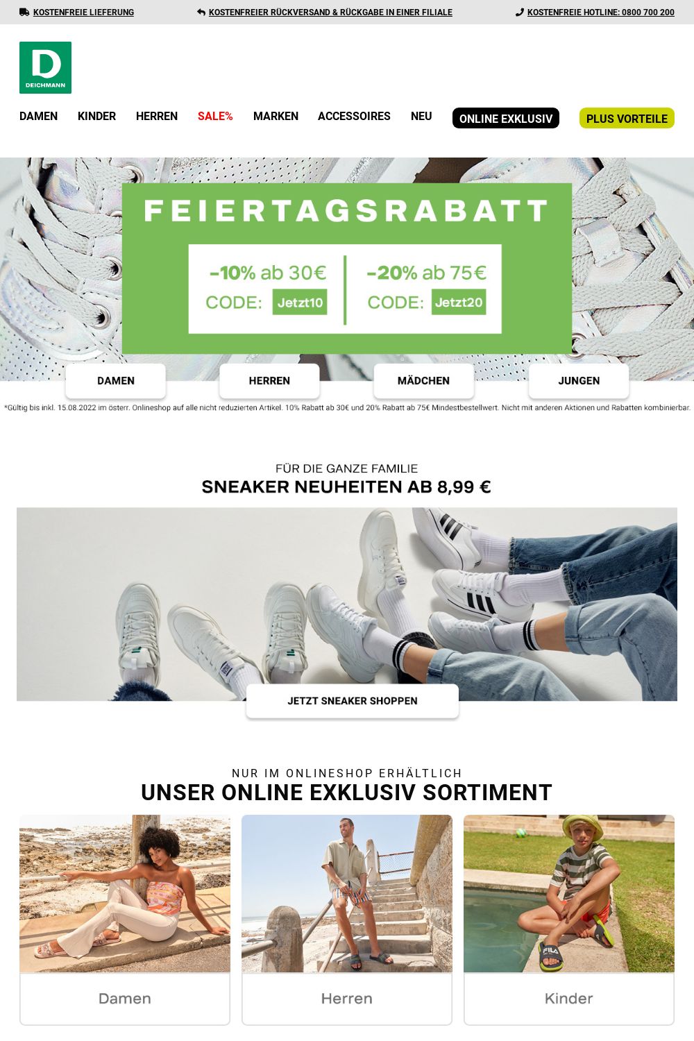 Prospekt Deichmann 15.08.2022 - 28.08.2022