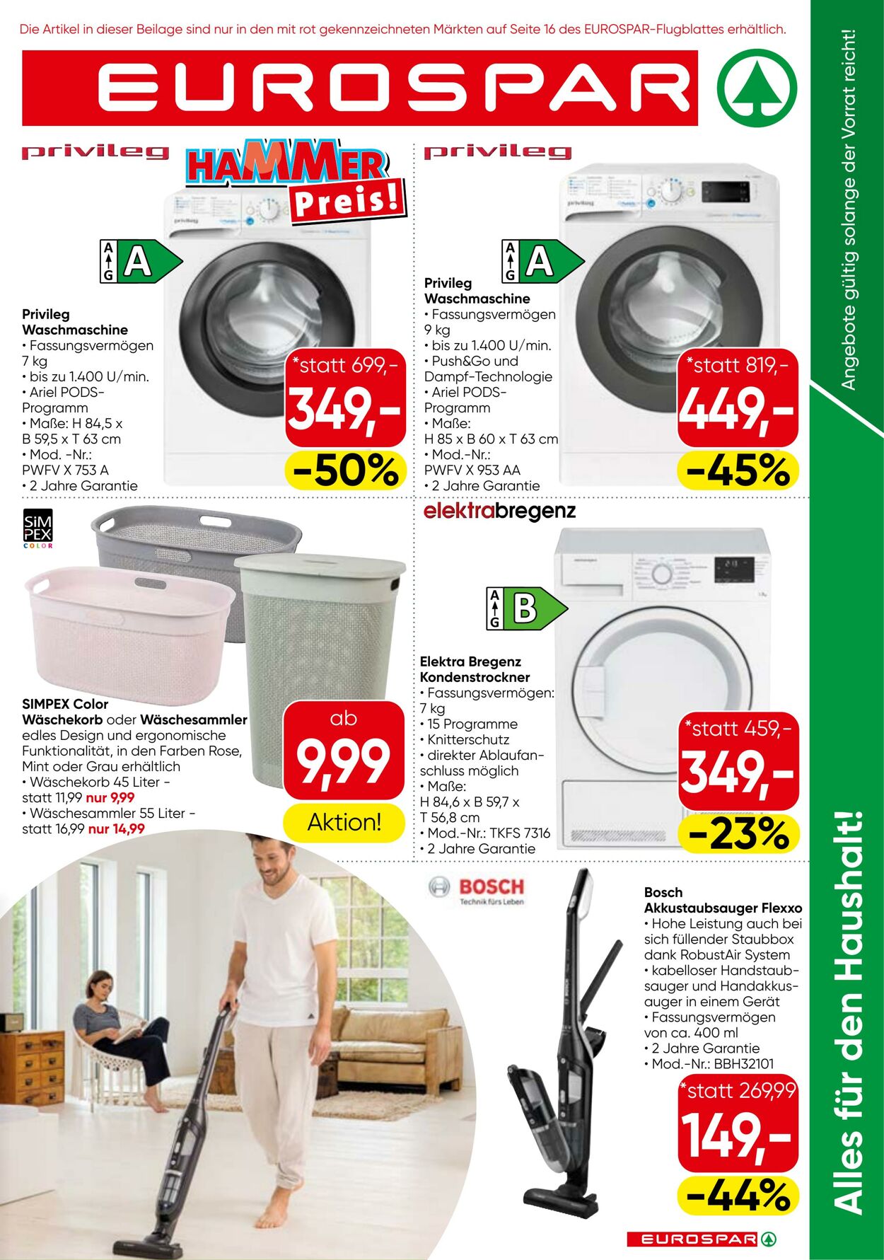 Prospekt Eurospar - Burgenland - Alles fuer den Haushalt KW 09 27 Feb, 2025 - 12 Mär, 2025