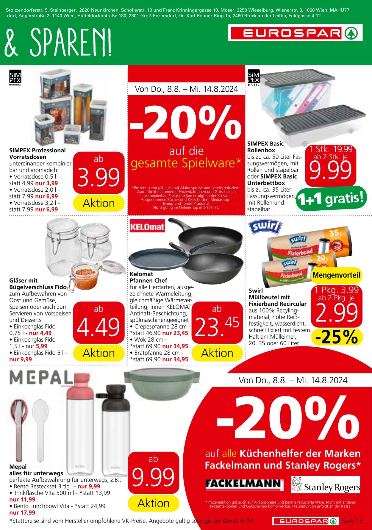 Prospekt Eurospar 08.08.2024 - 21.08.2024