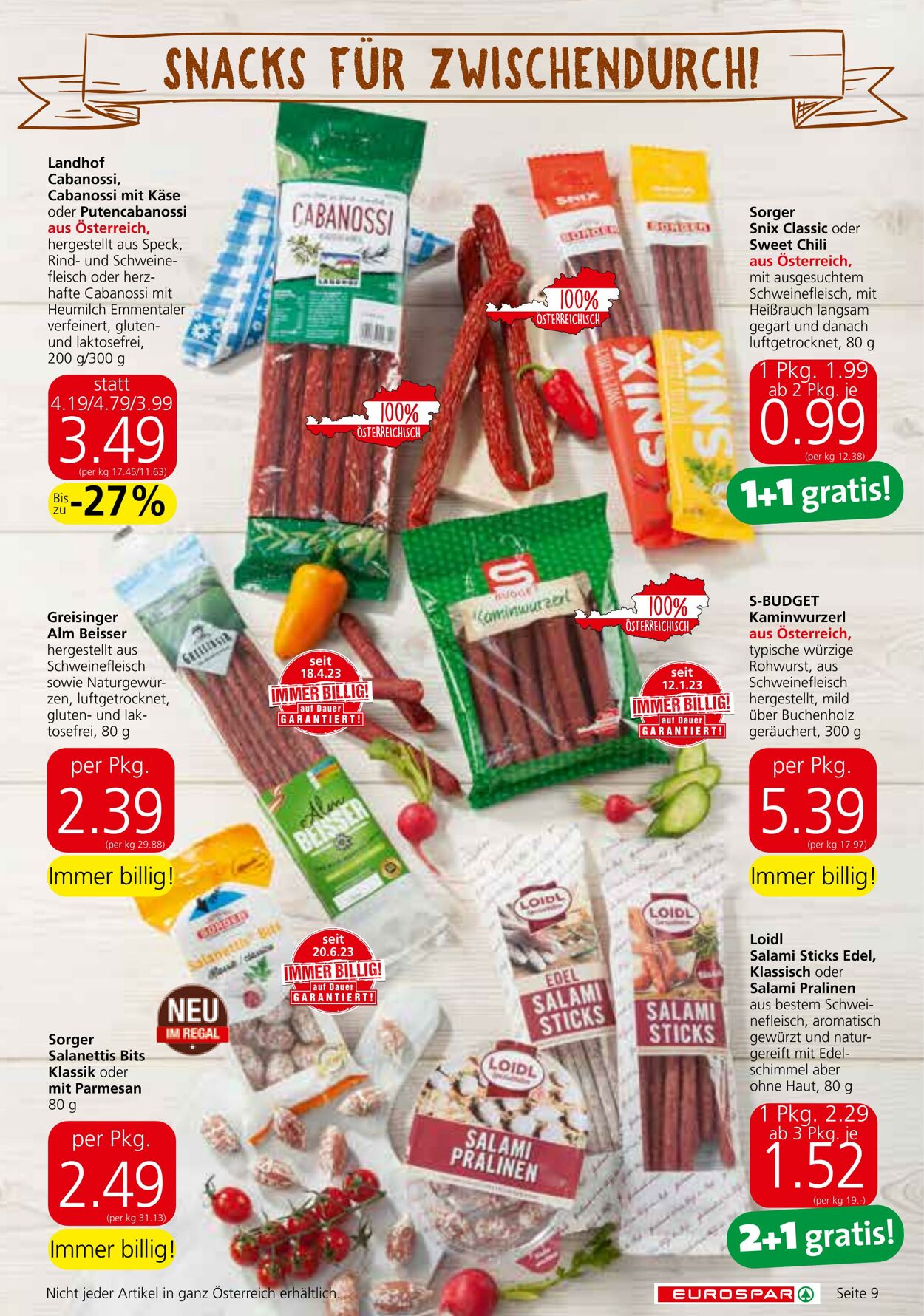 Prospekt Eurospar 31.08.2023 - 13.09.2023