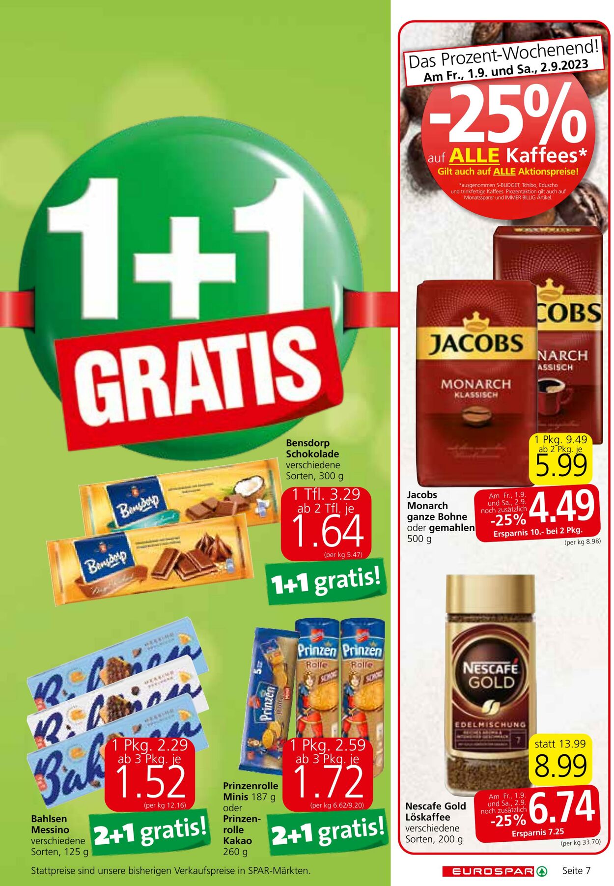 Prospekt Eurospar 31.08.2023 - 13.09.2023