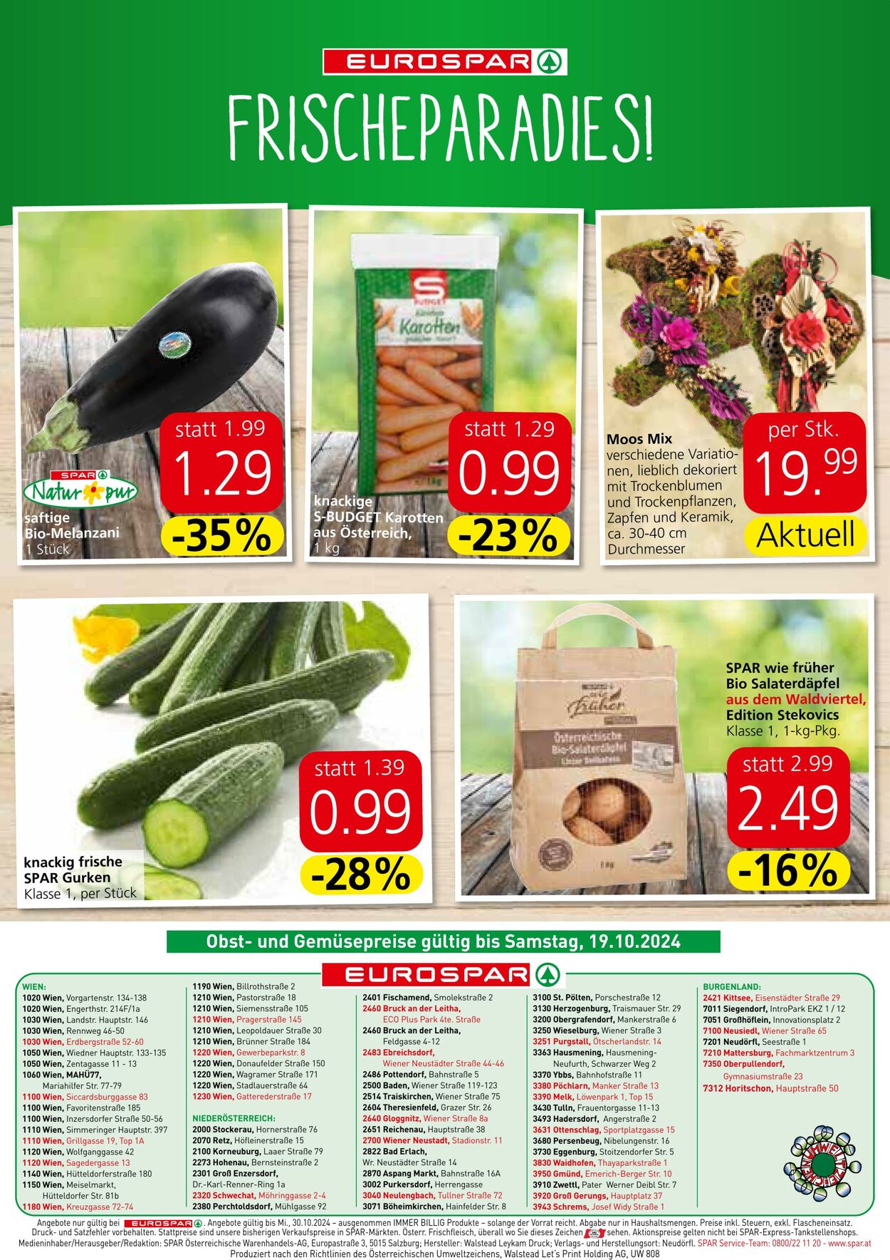 Prospekt Eurospar 17.10.2024 - 30.10.2024