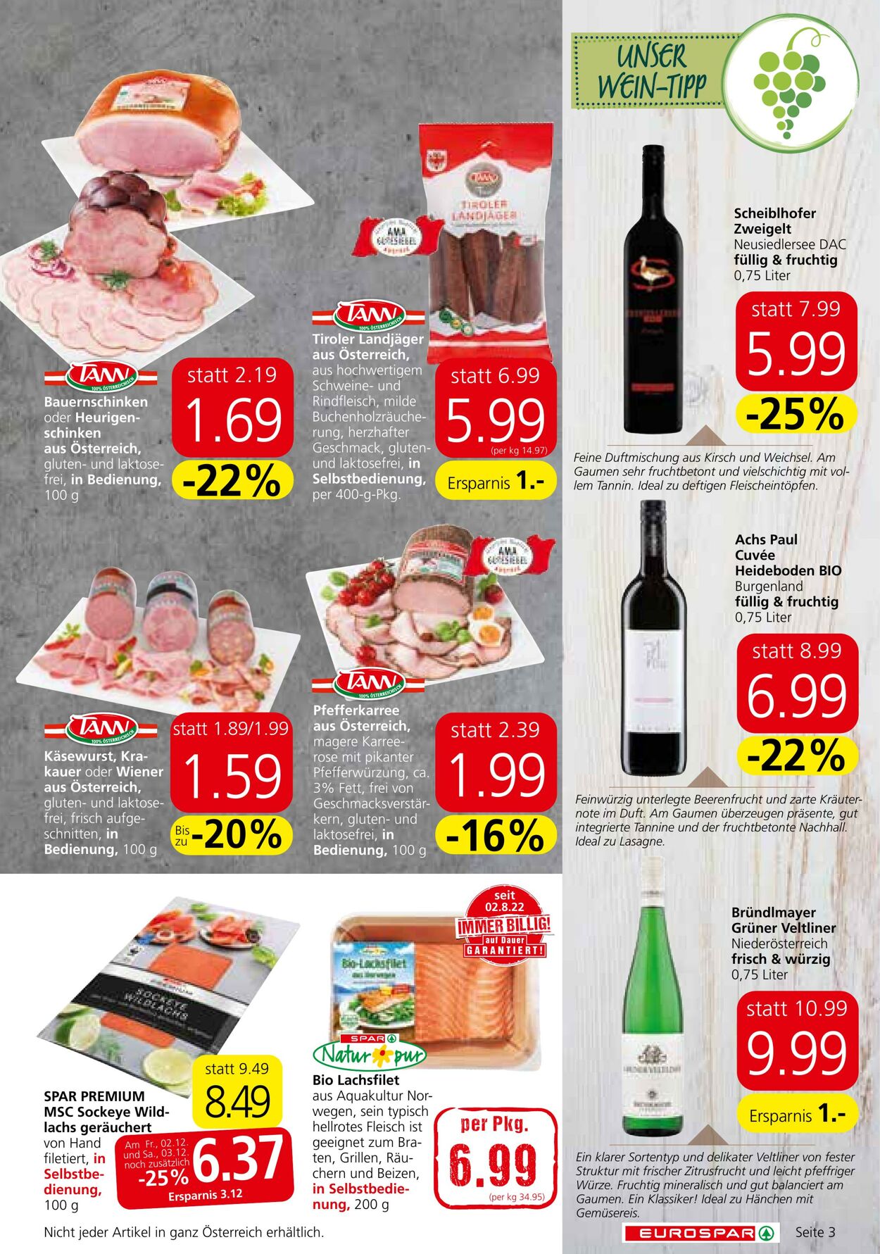 Prospekt Eurospar 01.12.2022 - 14.12.2022