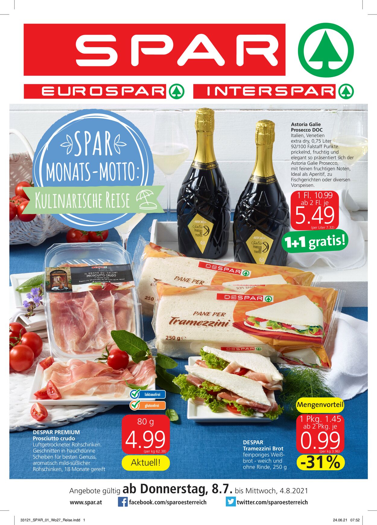 Prospekt Eurospar 08.07.2021 - 04.08.2021