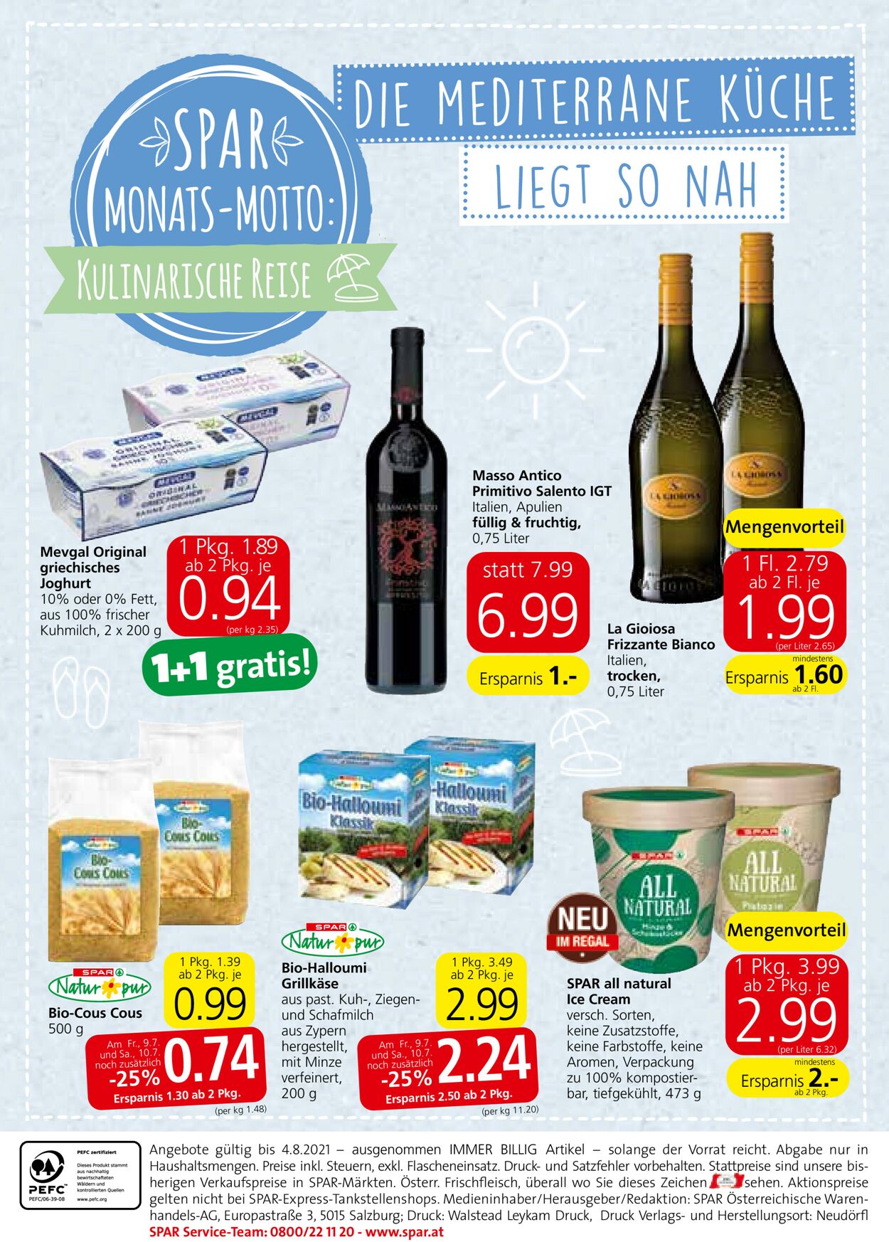 Prospekt Eurospar 08.07.2021 - 04.08.2021