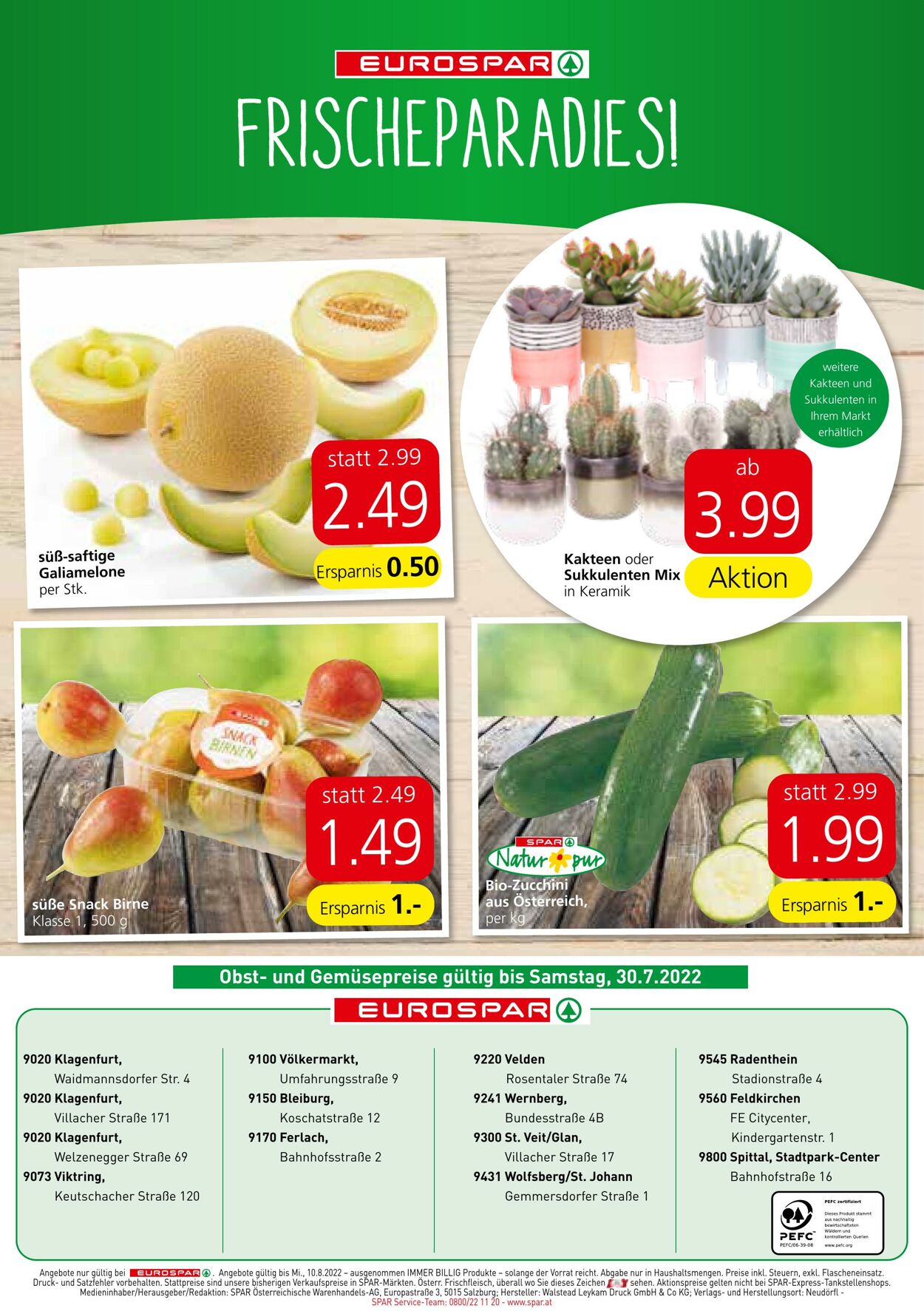 Prospekt Eurospar 28.07.2022 - 10.08.2022