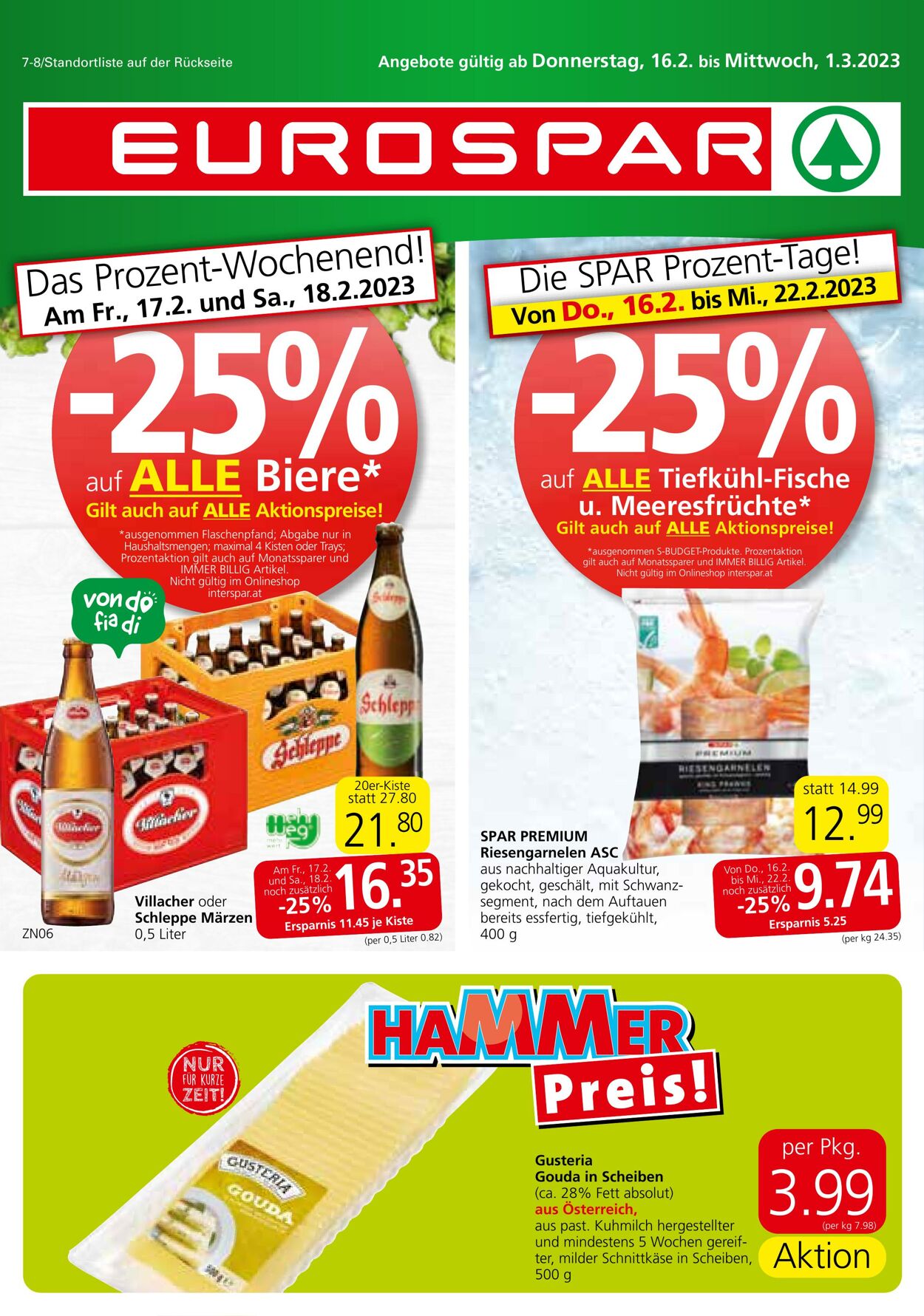 Prospekt Eurospar 16.02.2023 - 01.03.2023