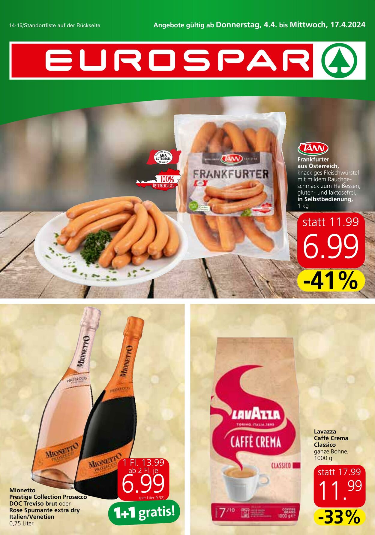 Prospekt Eurospar 04.04.2024 - 17.04.2024