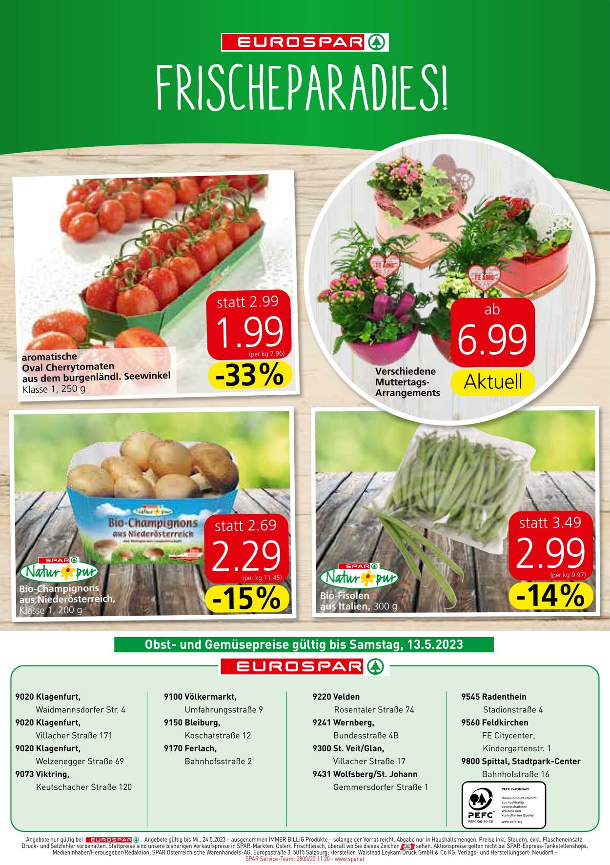 Prospekt Eurospar 11.05.2023 - 24.05.2023