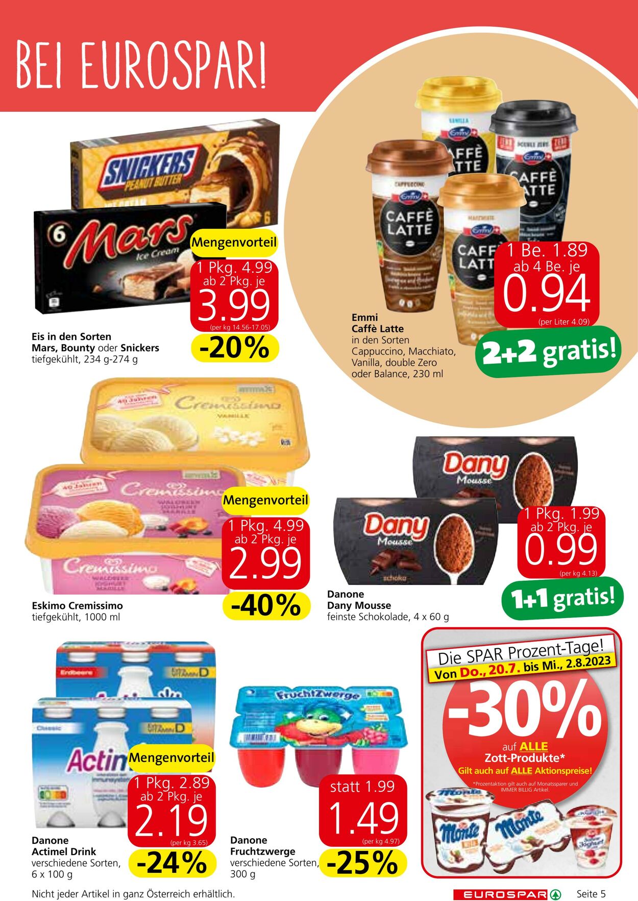 Prospekt Eurospar 20.07.2023 - 02.08.2023