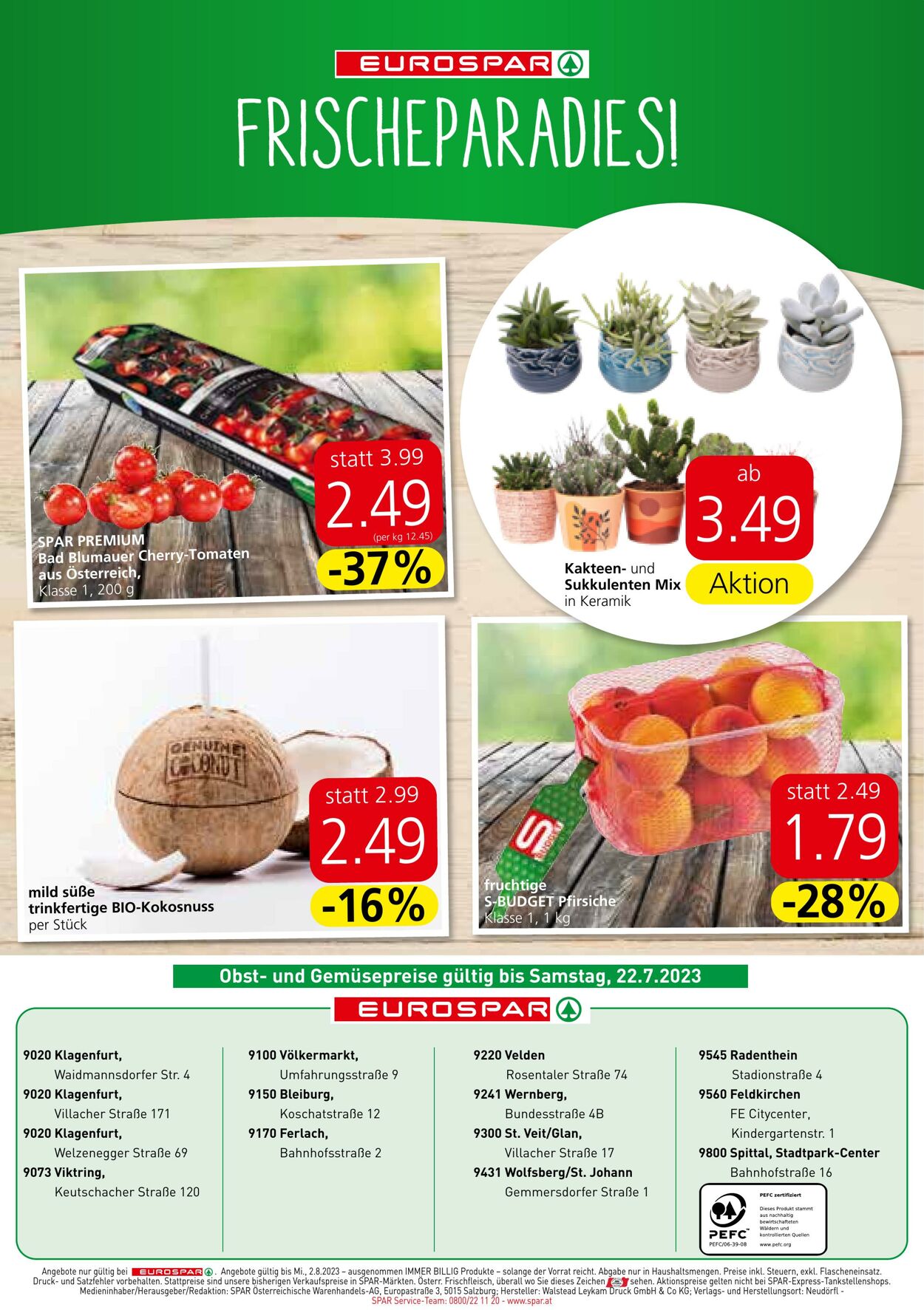 Prospekt Eurospar 20.07.2023 - 02.08.2023