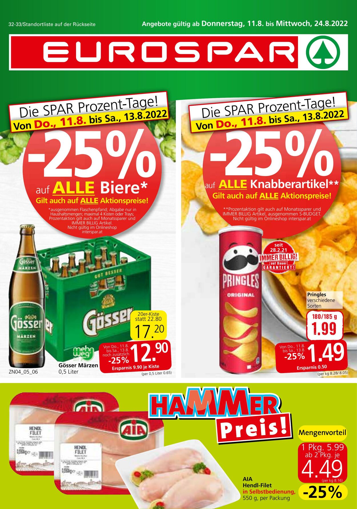 Prospekt Eurospar 11.08.2022 - 24.08.2022