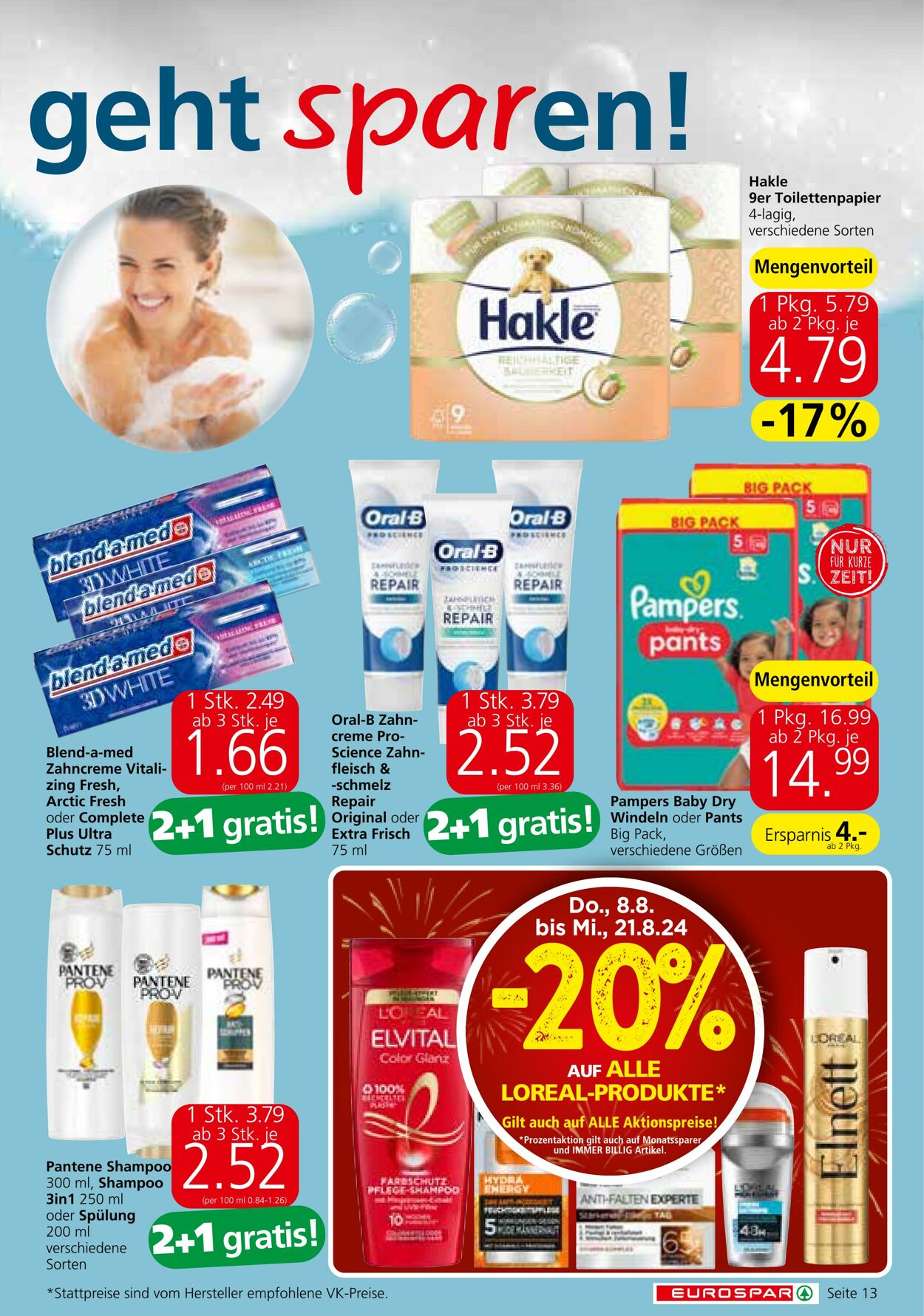 Prospekt Eurospar 08.08.2024 - 21.08.2024