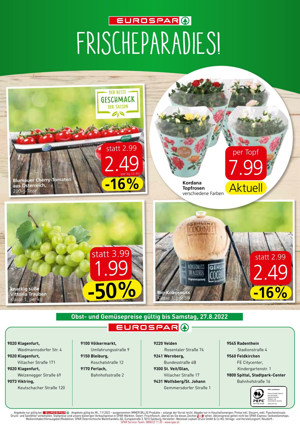 Prospekt Eurospar 25.08.2022 - 07.09.2022