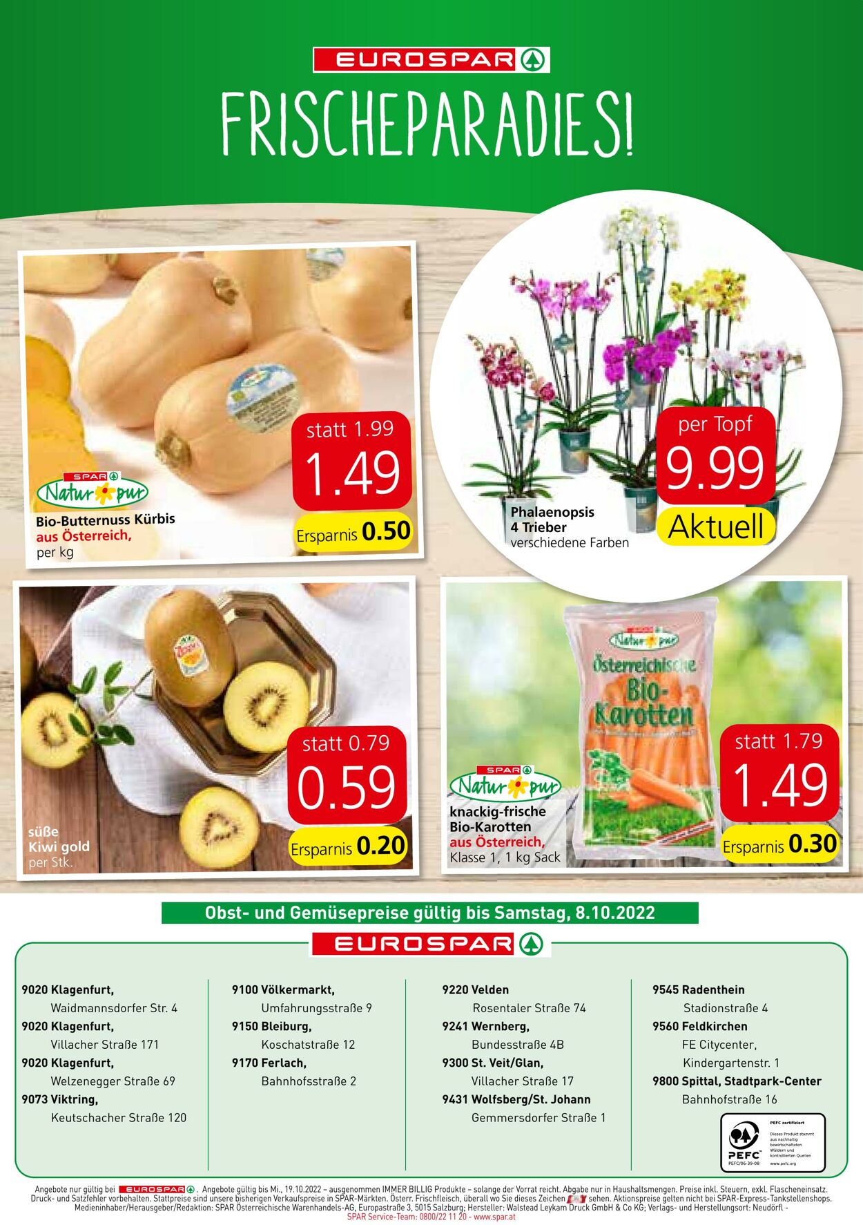 Prospekt Eurospar 06.10.2022 - 19.10.2022