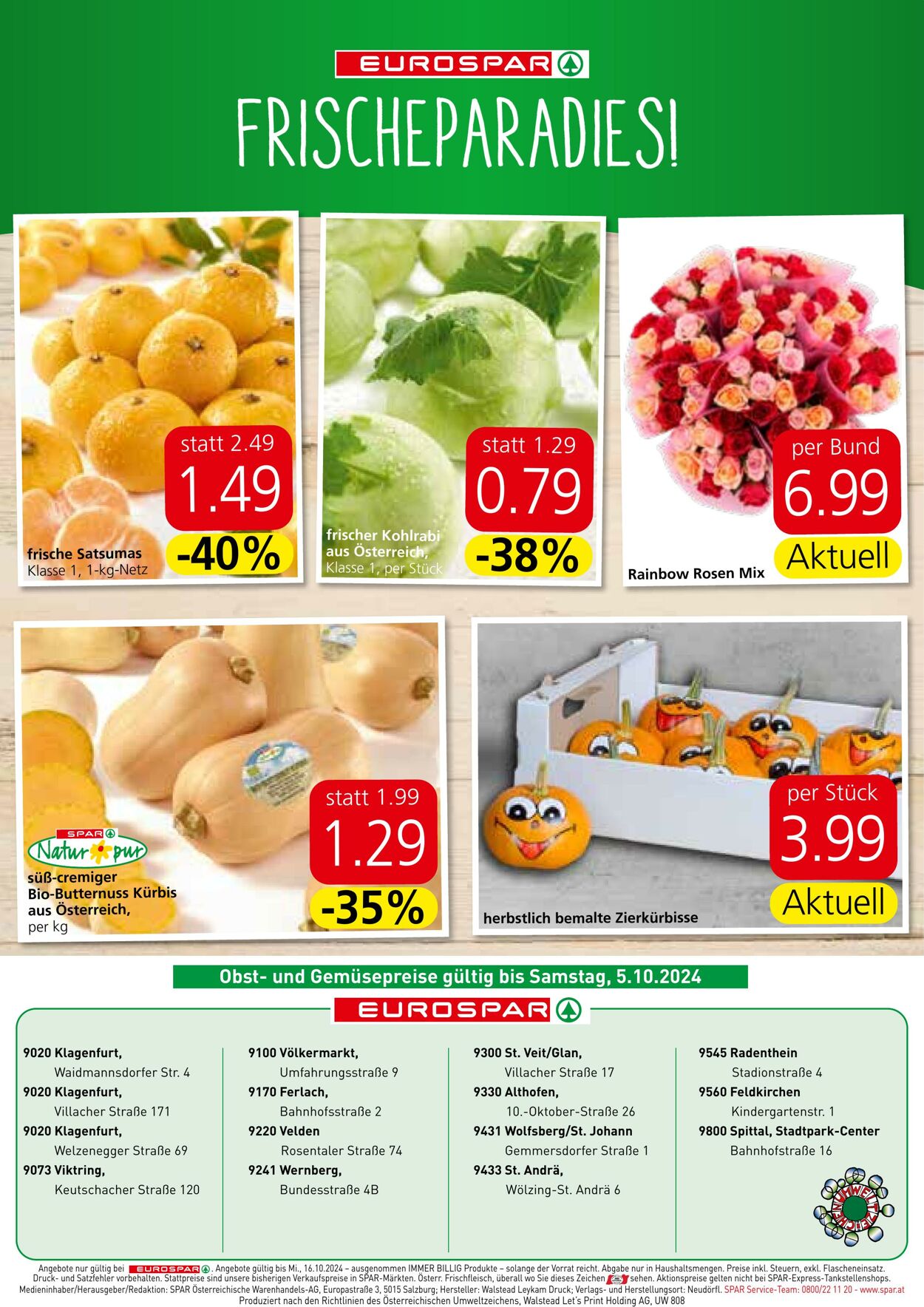 Prospekt Eurospar 03.10.2024 - 16.10.2024