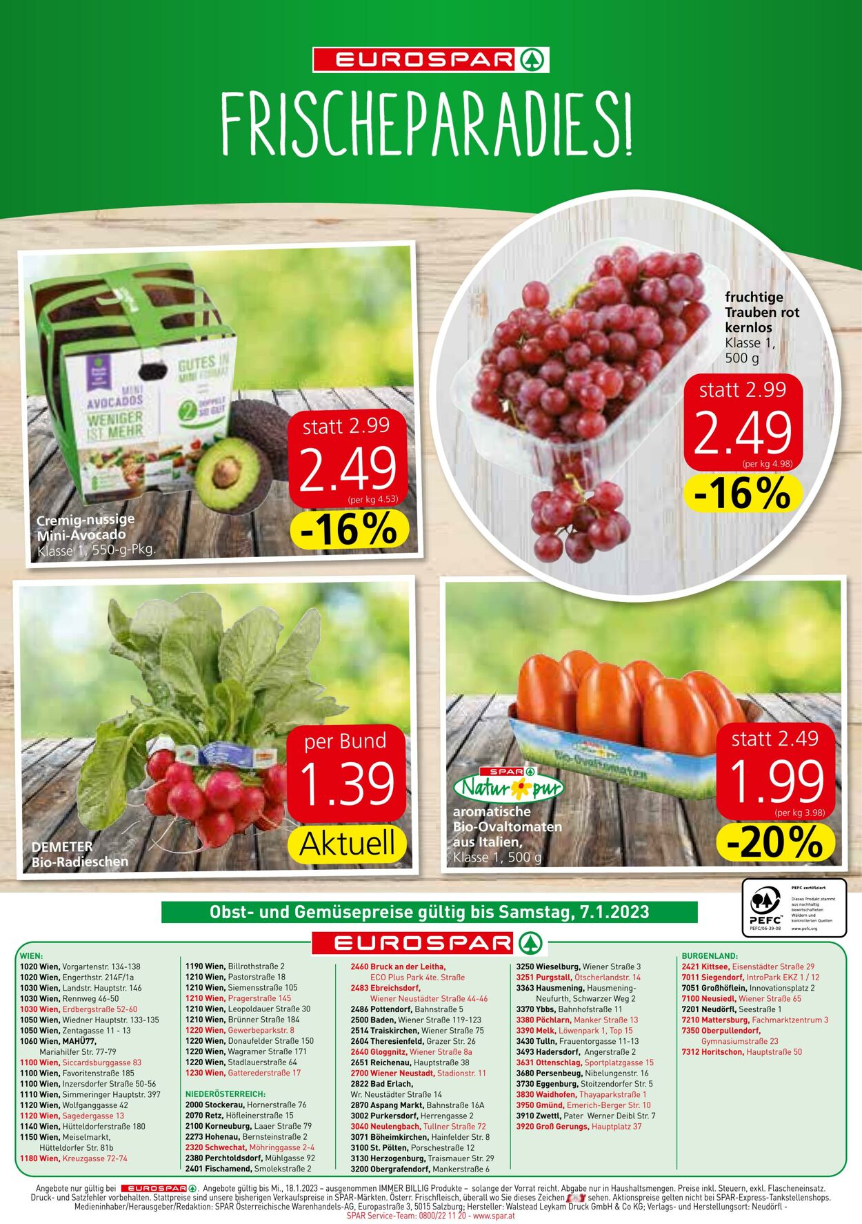 Prospekt Eurospar 02.01.2023 - 18.01.2023