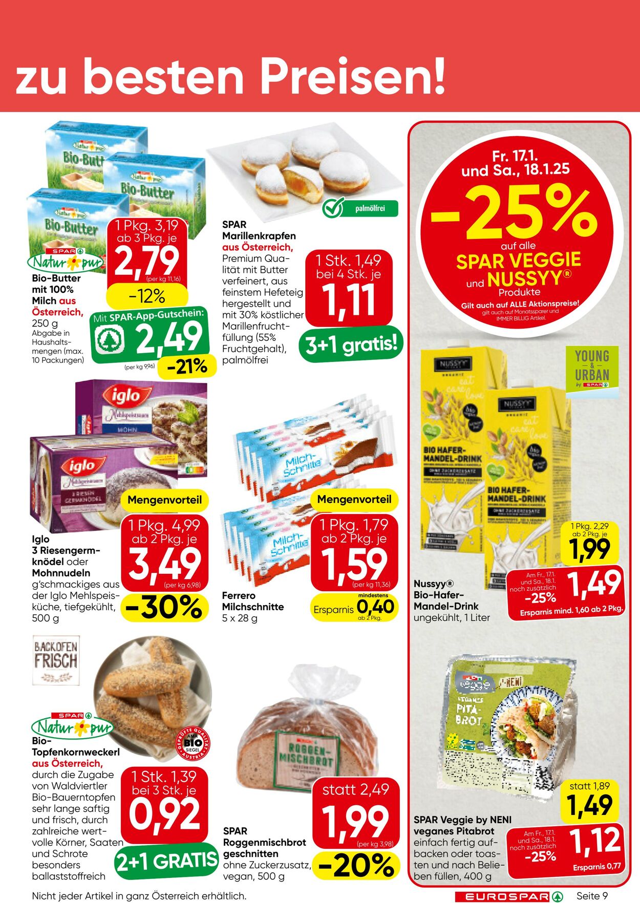 Prospekt Eurospar 16.01.2025 - 29.01.2025