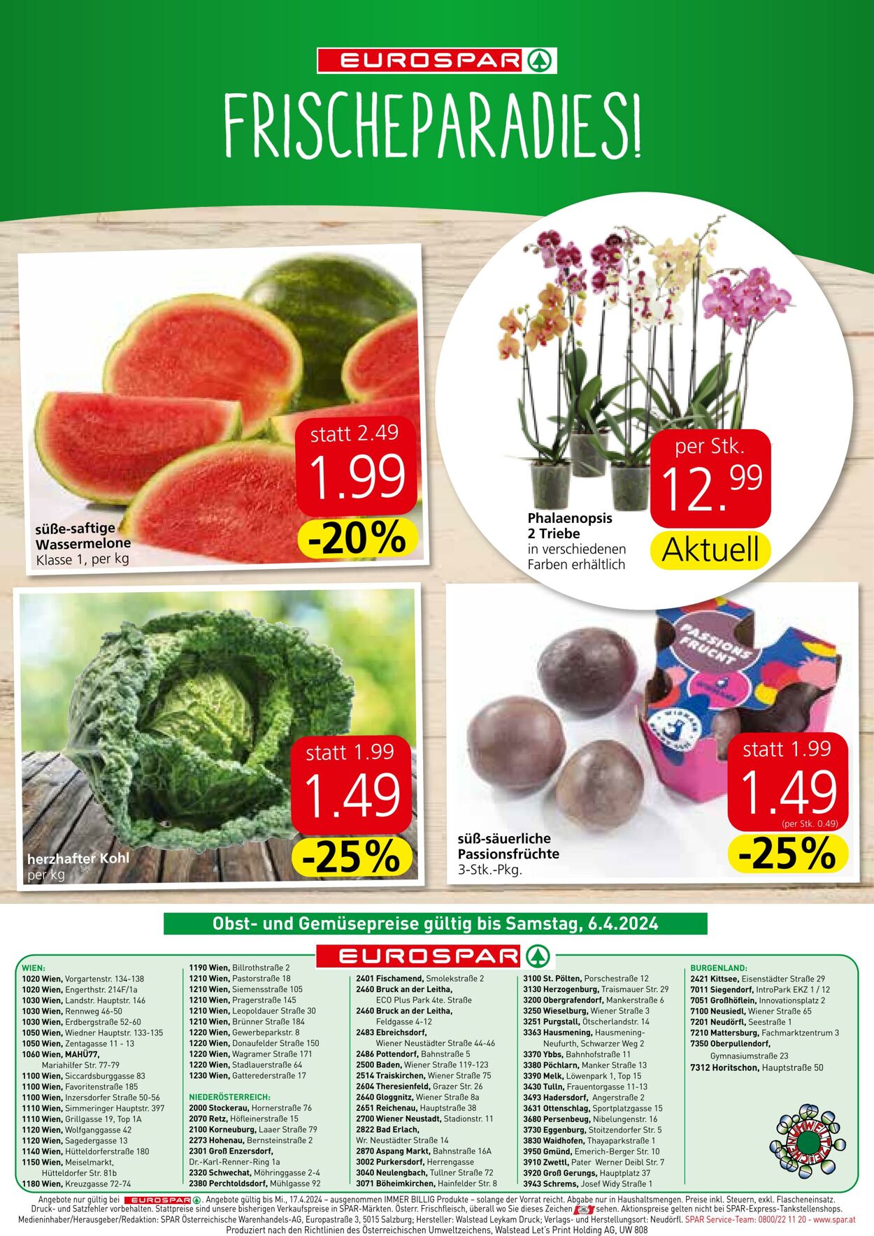 Prospekt Eurospar 04.04.2024 - 17.04.2024